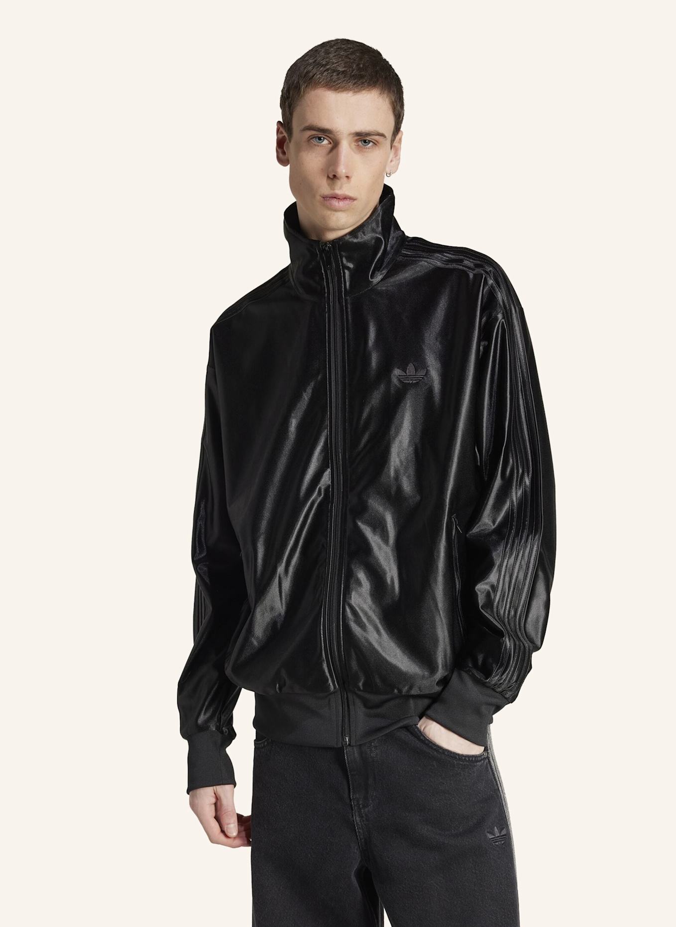 adidas Originals FIREBIRD METALLIC ORIGINALS JACKE: SCHWARZ