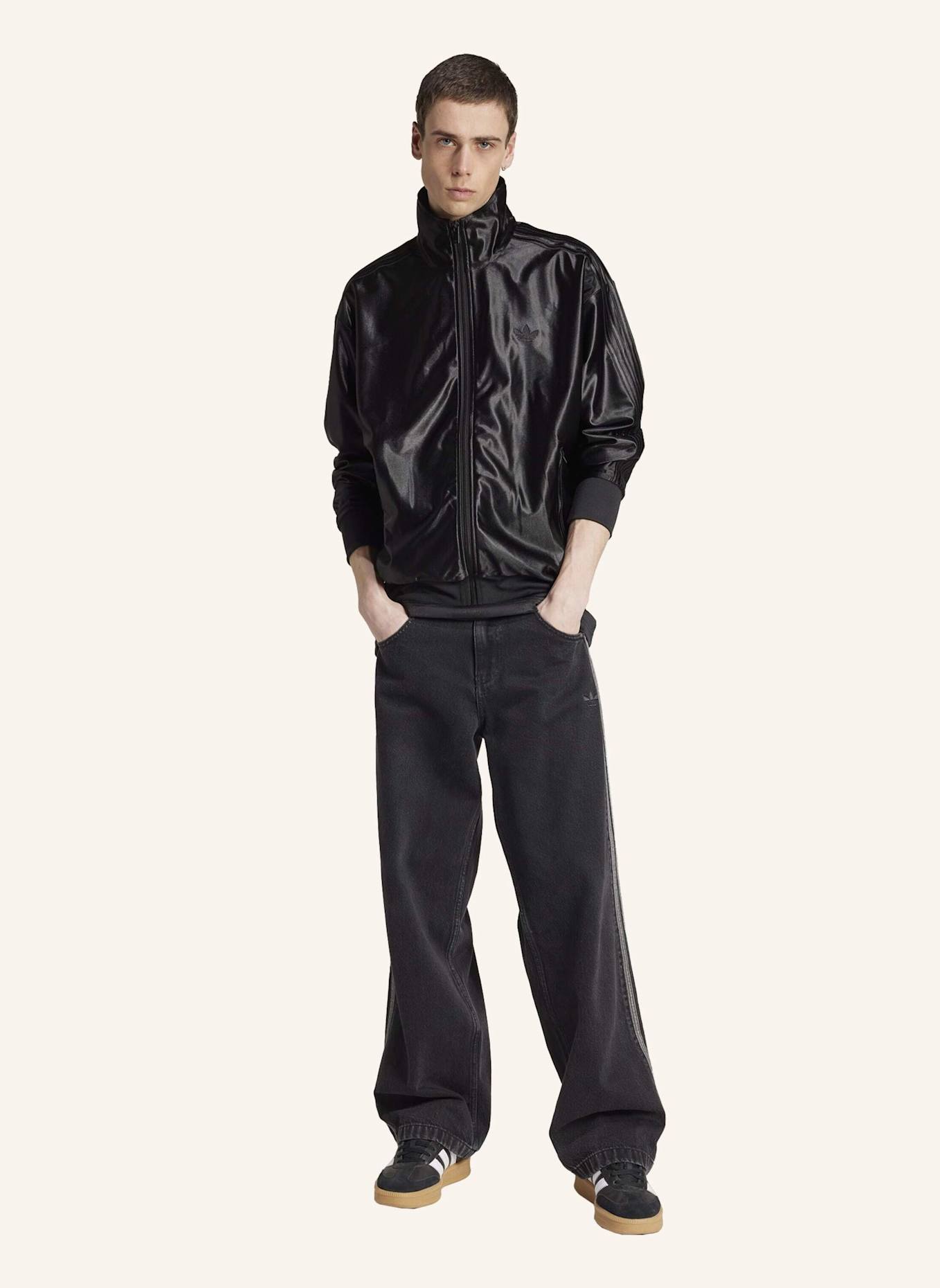 adidas Originals FIREBIRD METALLIC ORIGINALS JACKE: SCHWARZ