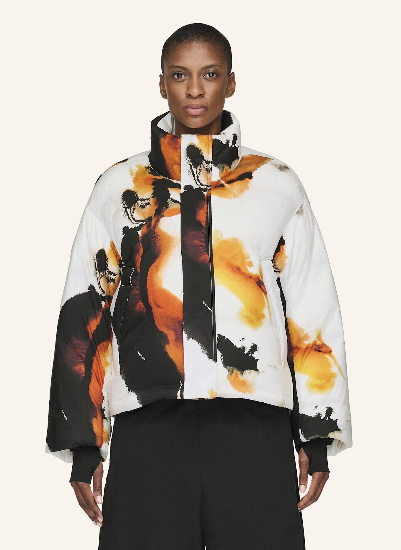 Y-3 Y-3 AOP PUFFER JACKE: WEISS