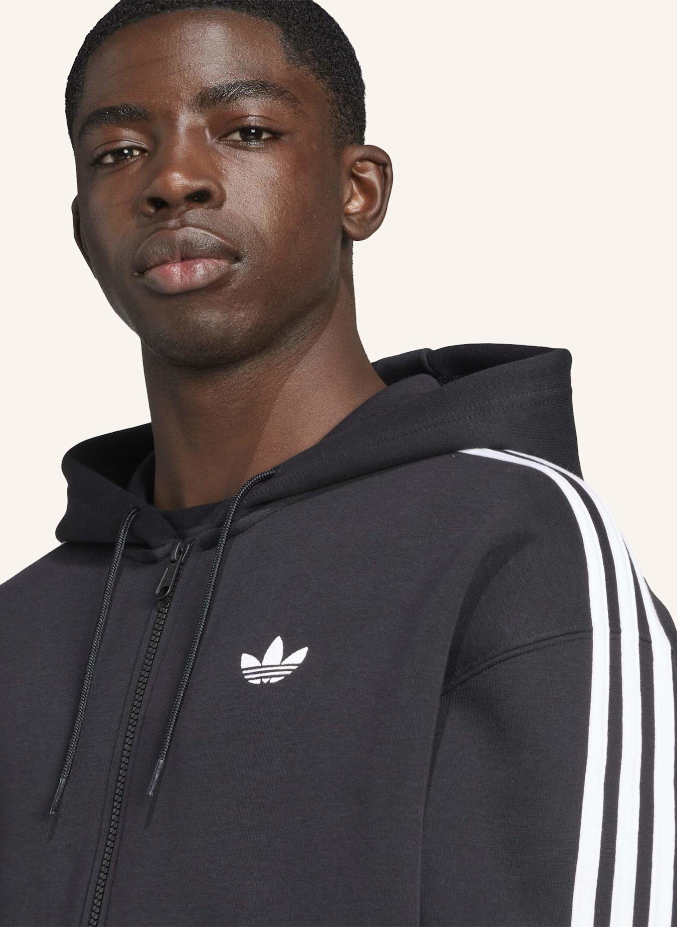 adidas Originals ADIDAS ADICOLOR SPACER KAPUZENJACKE, OVERSIZED: SCHWARZ