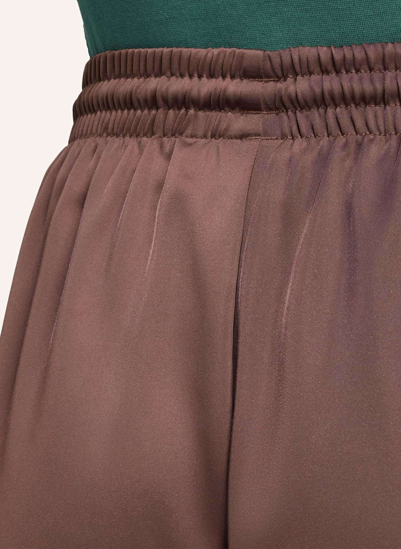 adidas Originals Track Pants ADICOLOR SATIN WIDE LEG: BRAUN/ WEISS