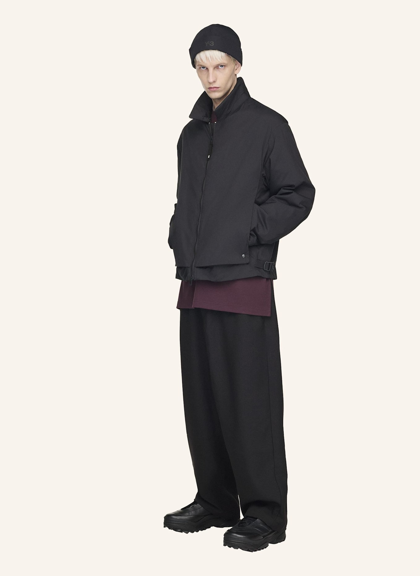Y-3 Y-3 PADDED LINER JACKE: SCHWARZ