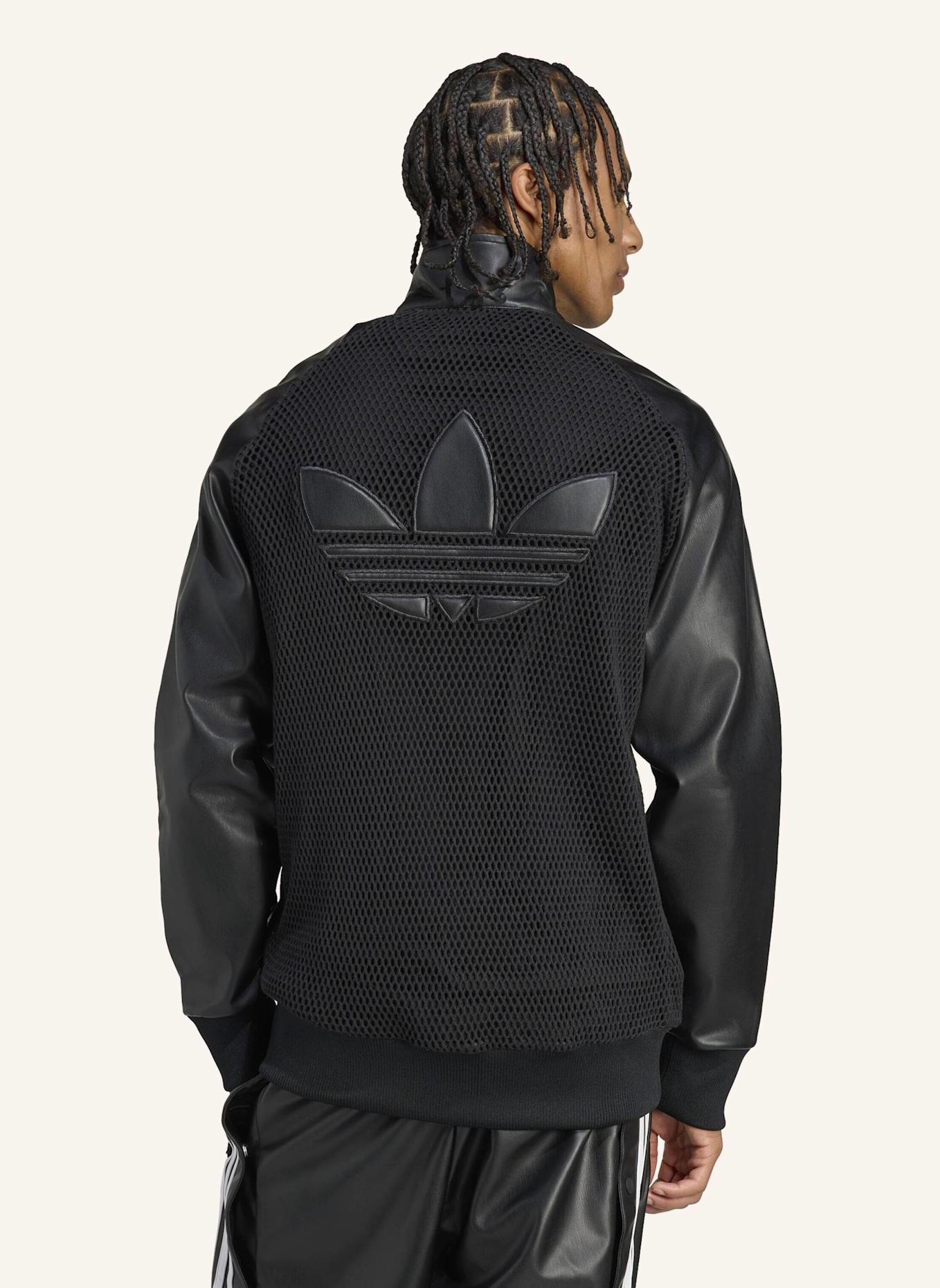 adidas Originals ADIDAS X JEREMY SCOTT SYNTHETIKLEDER MESH TRACK TOP: SCHWARZ