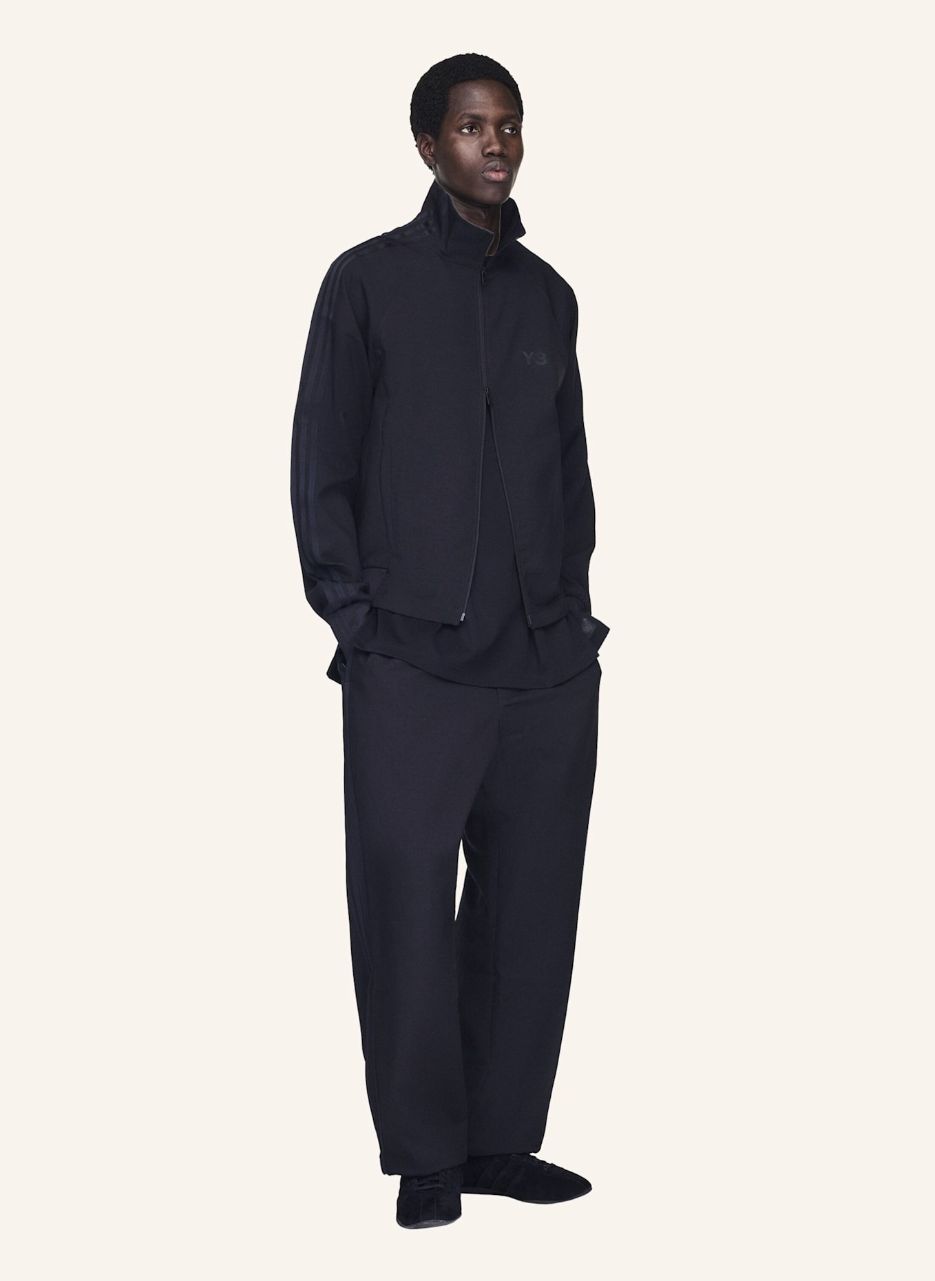 Y-3 Y-3 SPORT UNIFORM TRACK TOP: SCHWARZ