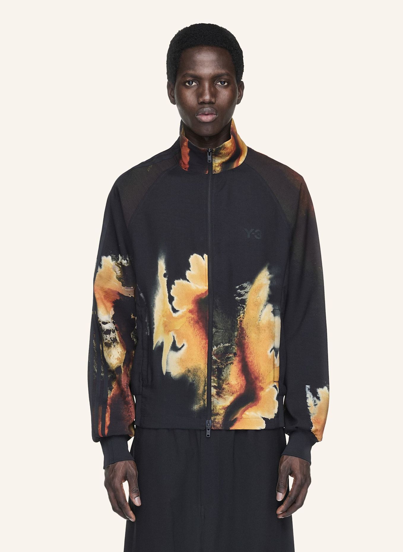 Y-3 Y-3 AOP TRACK TOP – 3-STREIFEN: SCHWARZ