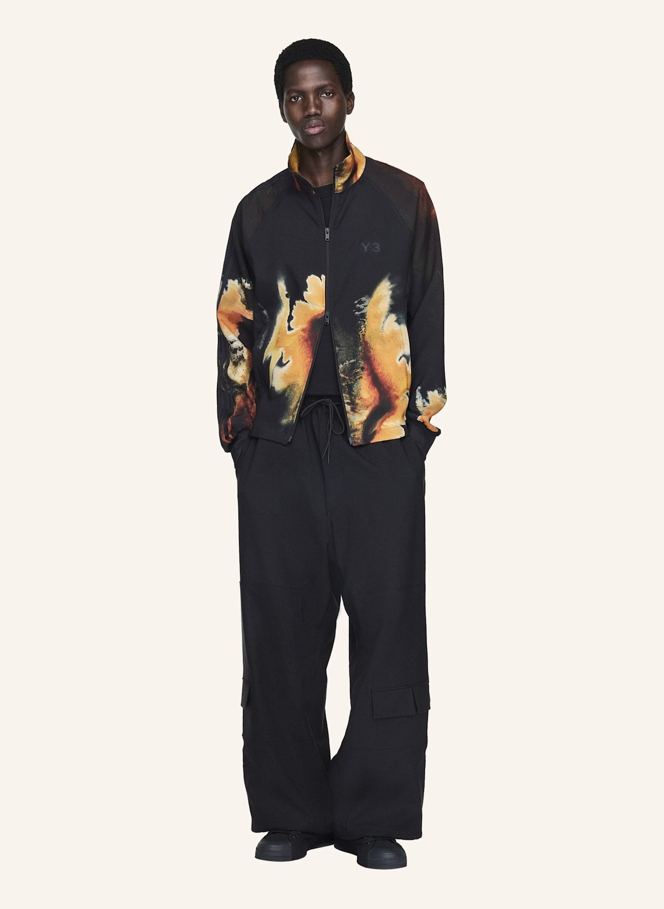 Y-3 Y-3 AOP TRACK TOP – 3-STREIFEN: SCHWARZ