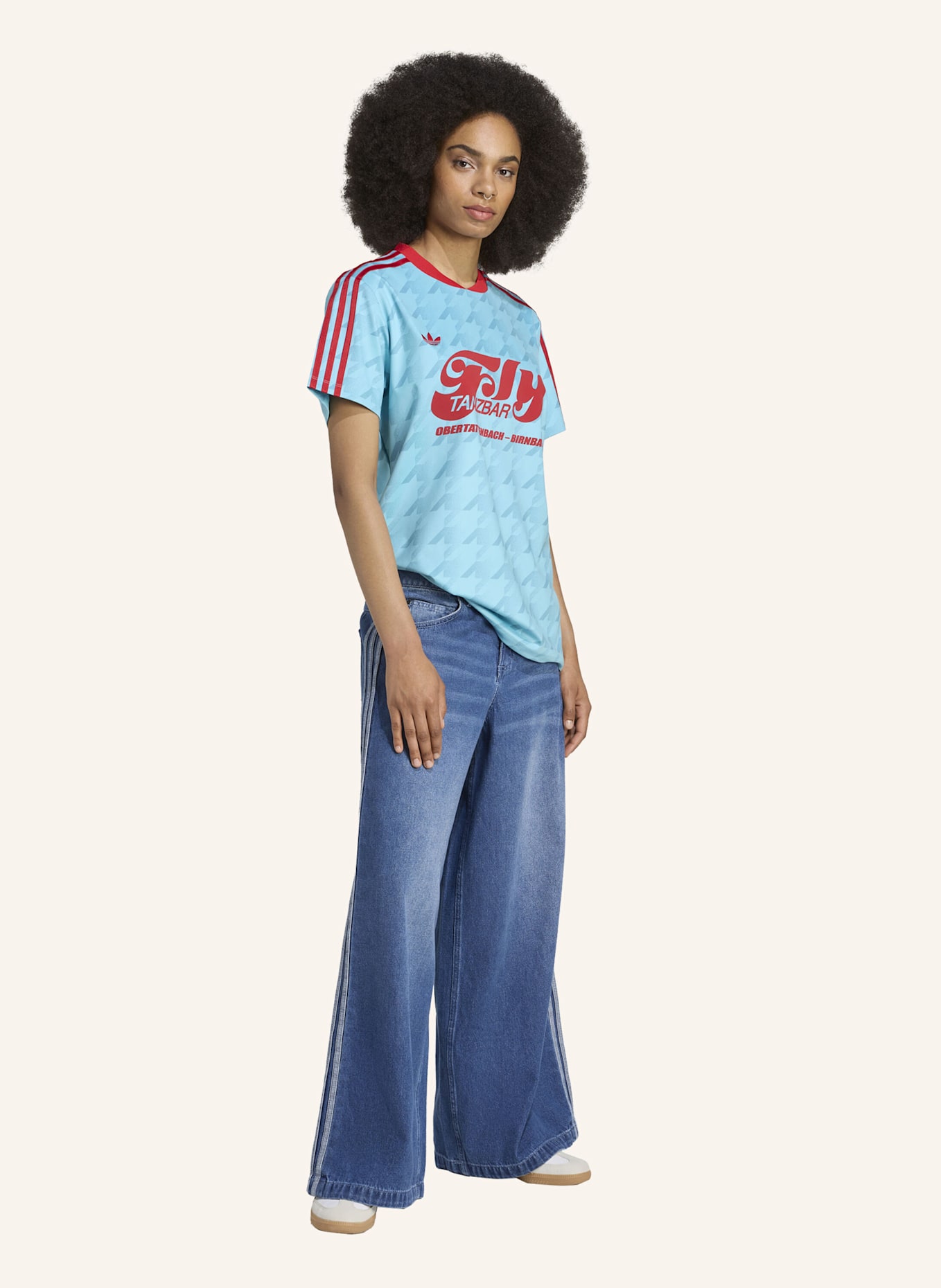 adidas Originals FUSSBALLTRIKOT MIT ALLOVER-GRAFIKPRINT: BLAU