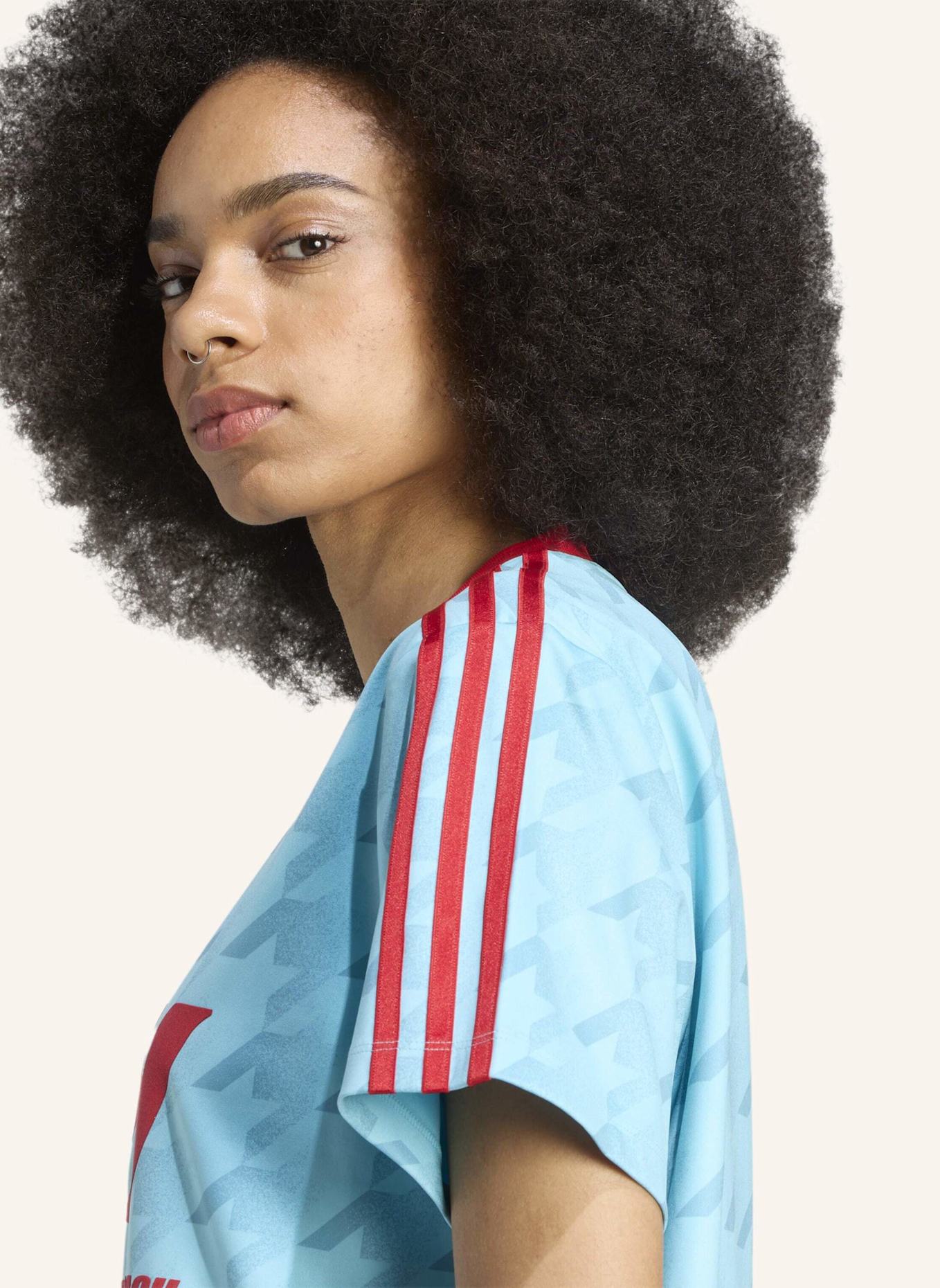 adidas Originals FUSSBALLTRIKOT MIT ALLOVER-GRAFIKPRINT: BLAU