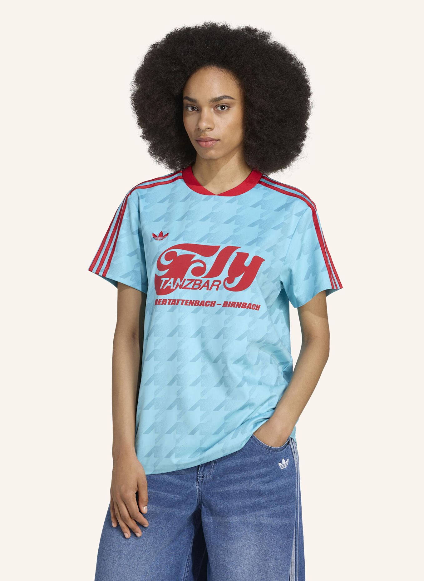 adidas Originals FUSSBALLTRIKOT MIT ALLOVER-GRAFIKPRINT: BLAU