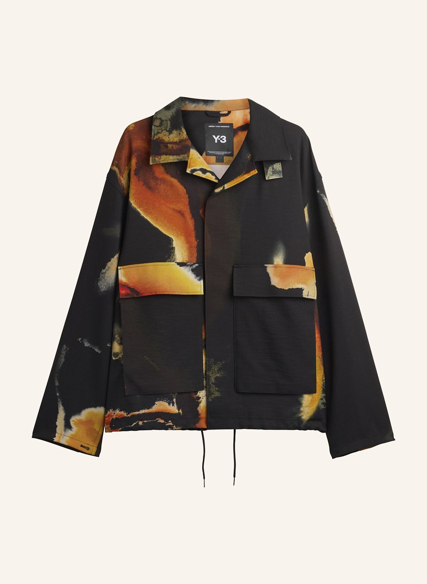 Y-3 Y-3 AOP SPORT UNIFORM COACH JACKE: SCHWARZ
