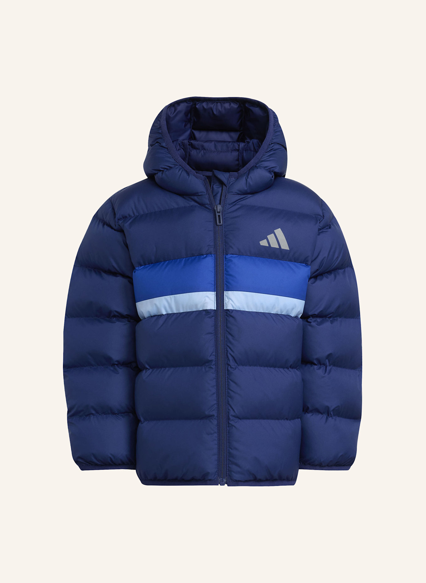 adidas KUNSTDAUNEN JACKE KINDER: DUNKELBLAU/ BLAU/ NEONBLAU