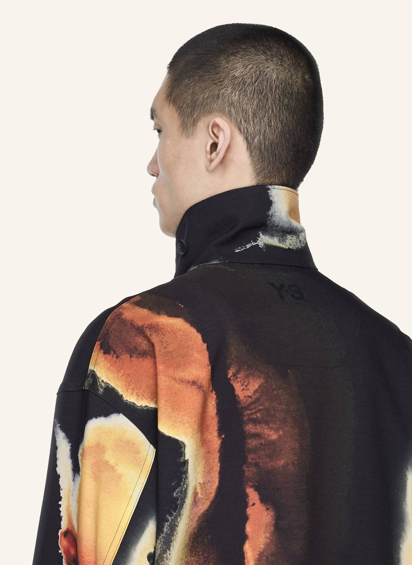 Y-3 Y-3 AOP SPORT UNIFORM COACH JACKE: SCHWARZ