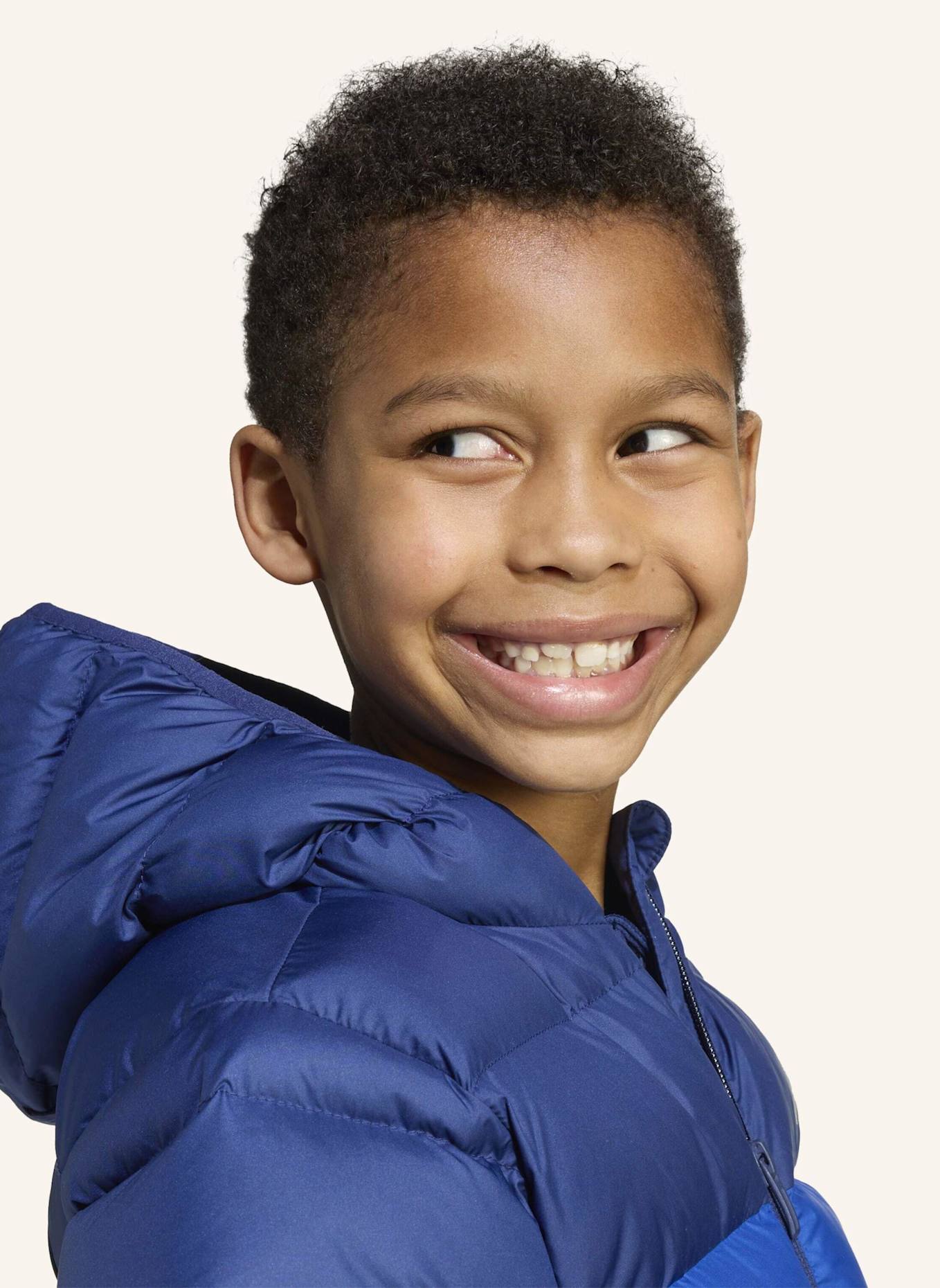 adidas KUNSTDAUNEN JACKE KINDER: DUNKELBLAU/ BLAU/ NEONBLAU