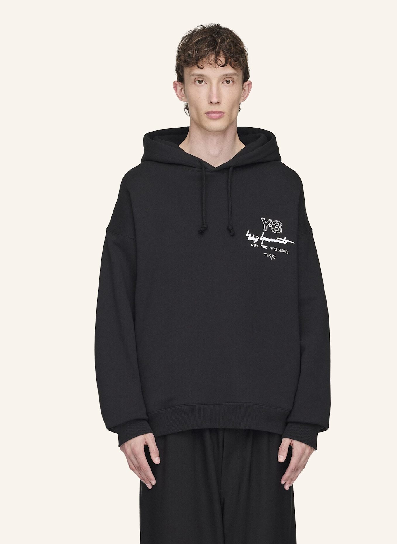 Y-3 Y-3 GRAPHIC FT HOODIE: SCHWARZ