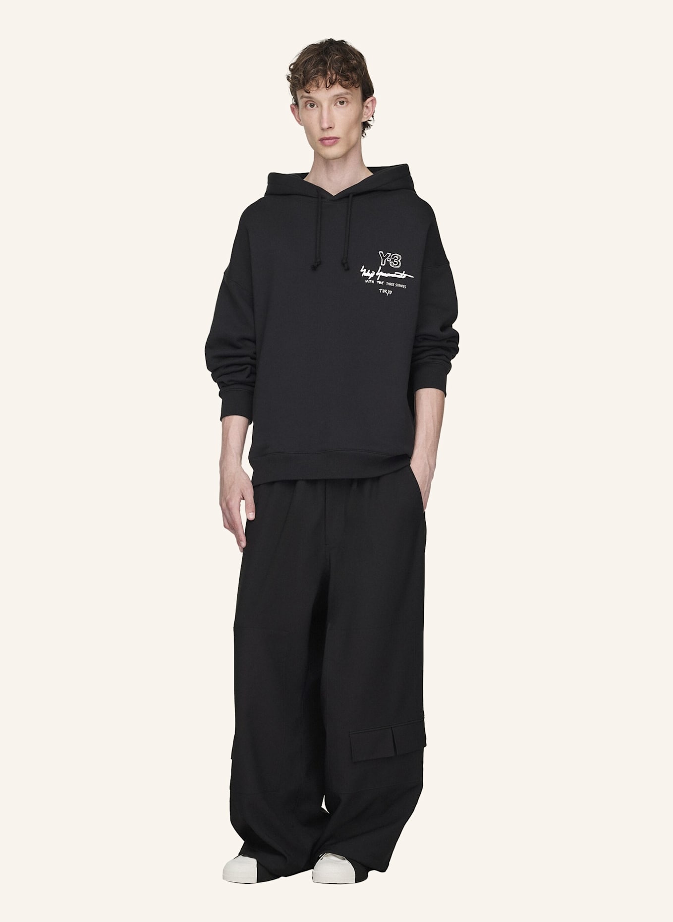 Y-3 Y-3 GRAPHIC FT HOODIE: SCHWARZ
