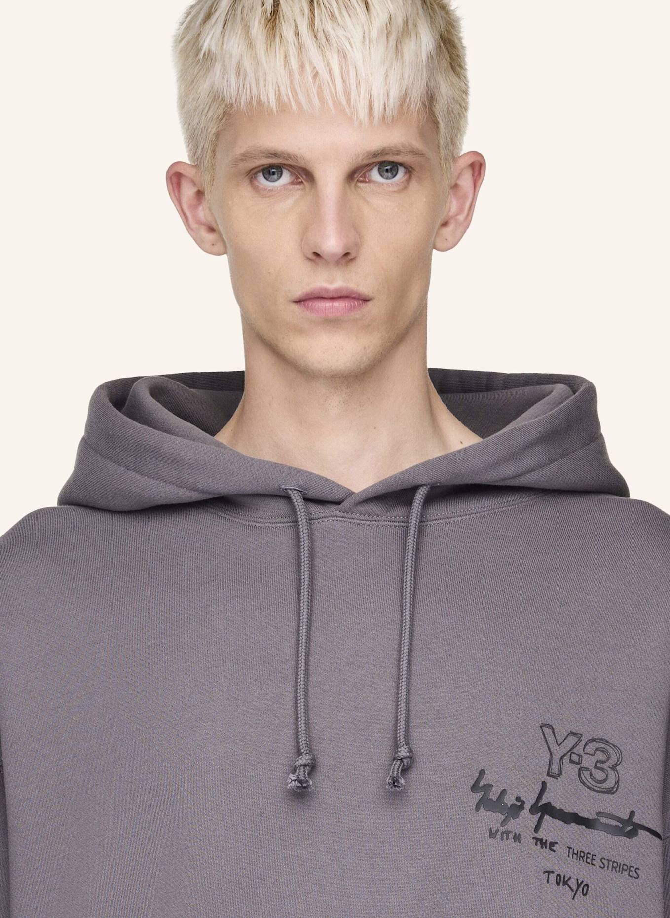Y-3 Y-3 GRAPHIC FT HOODIE: GRAU