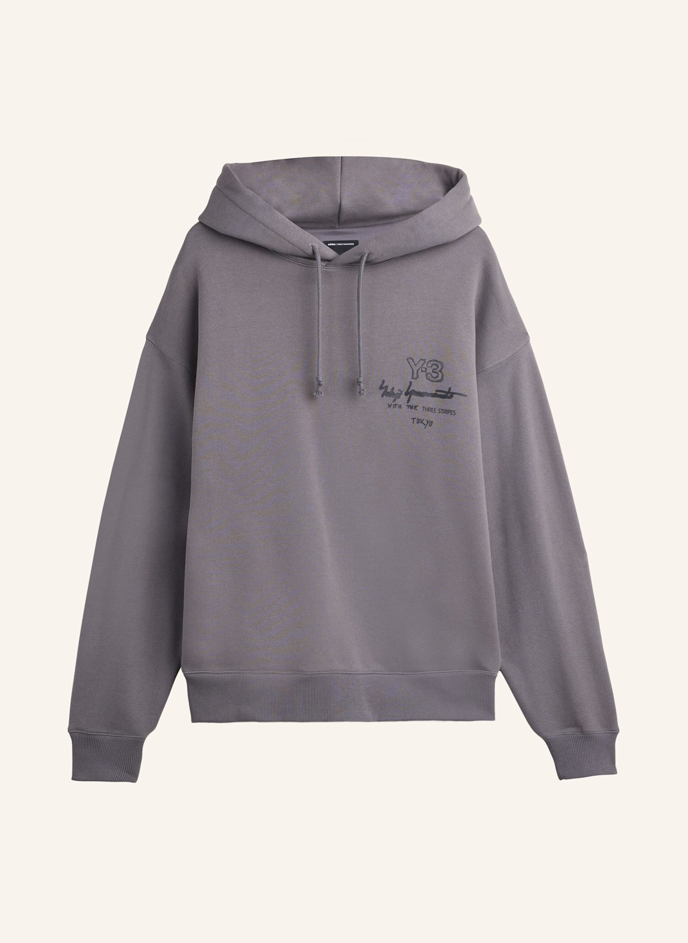 Y-3 Y-3 GRAPHIC FT HOODIE: GRAU