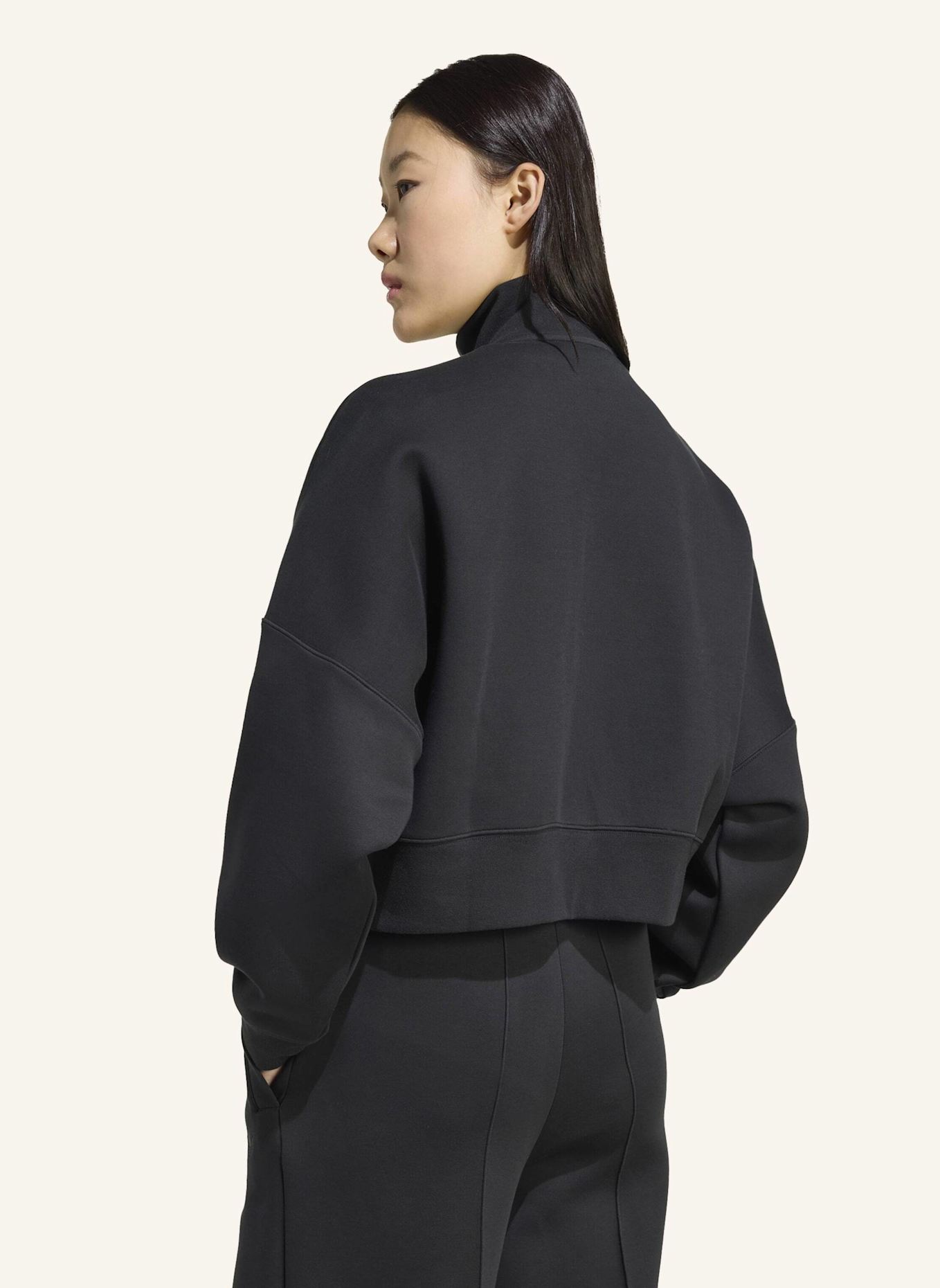 adidas Originals OFF PLACED 3-STREIFEN ZIP UP: SCHWARZ