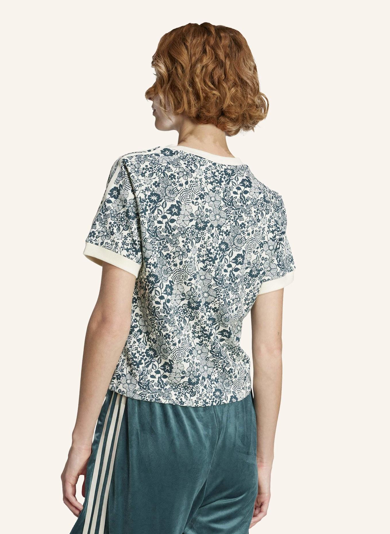 adidas Originals ADIDAS ORIGINALS X LIBERTY LONDON AOP CALI T-SHIRT: WEISS/ GRÜN