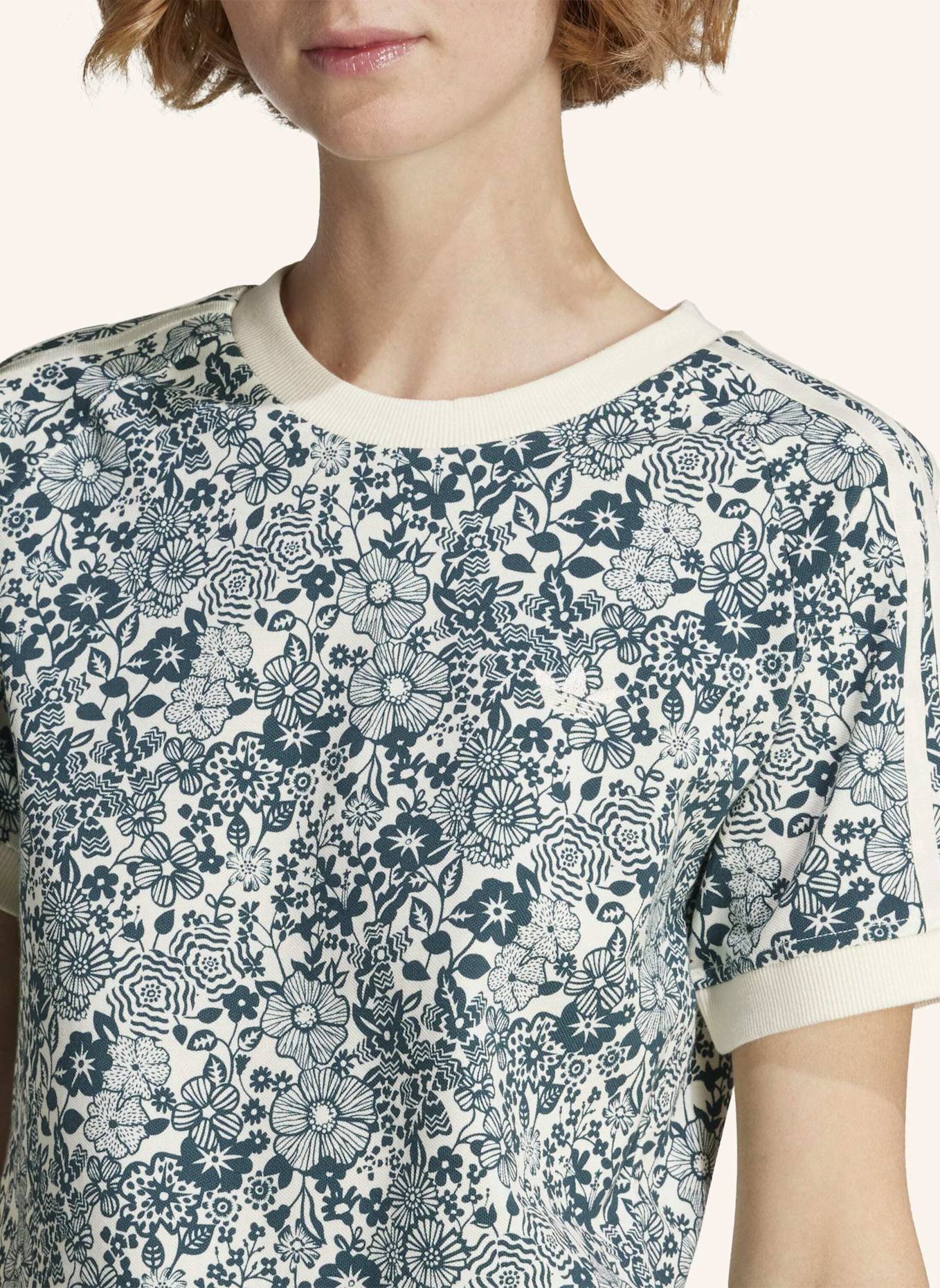 adidas Originals ADIDAS ORIGINALS X LIBERTY LONDON AOP CALI T-SHIRT: WEISS/ GRÜN