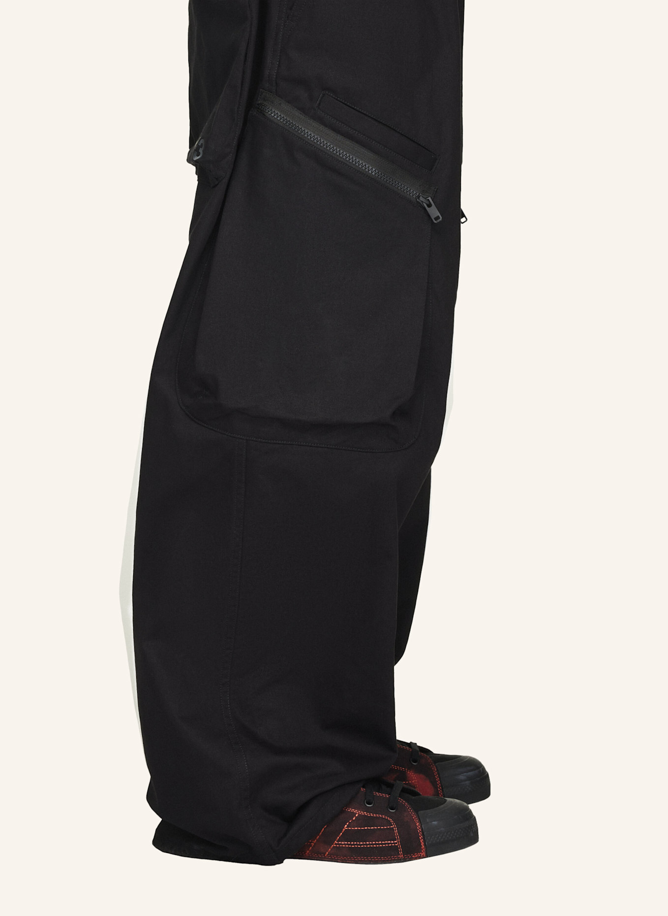 Y-3 Y-3 UT TWILL CARGOHOSE: SCHWARZ