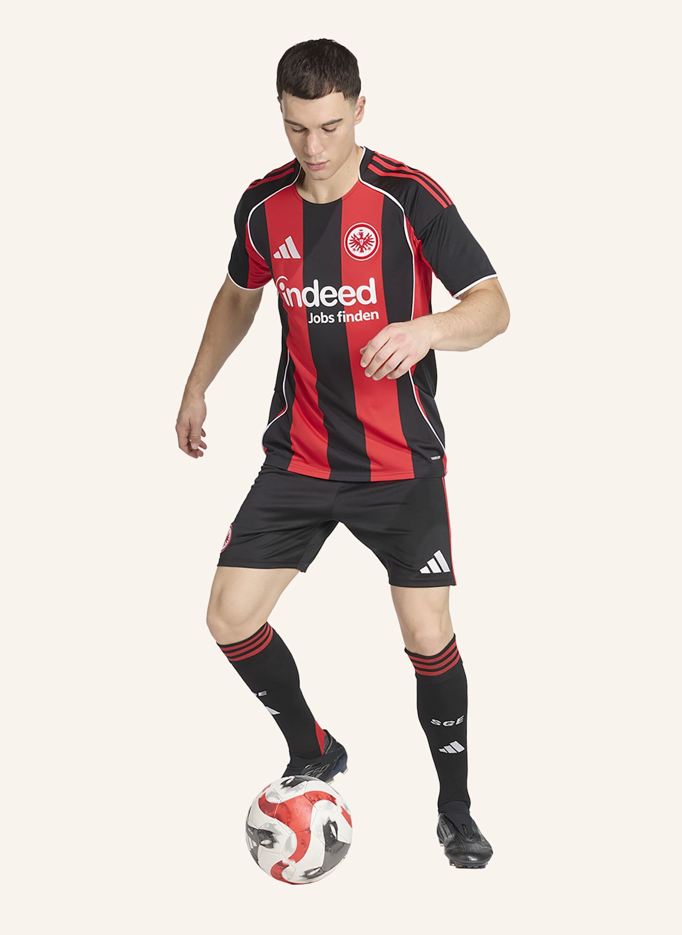 adidas EINTRACHT FRANKFURT 25/26 HEIMTRIKOT: SCHWARZ