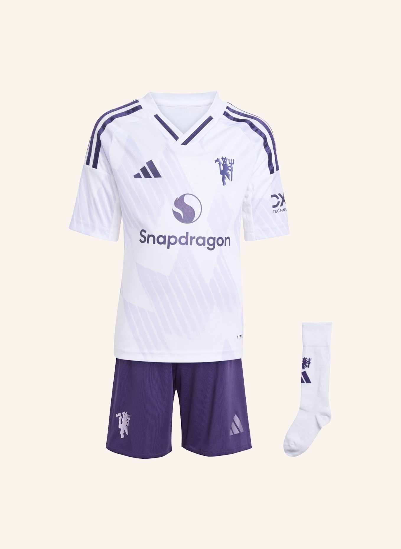 adidas MANCHESTER UNITED 25/26 KIDS MINI-AUSRÜSTUNG: WEISS