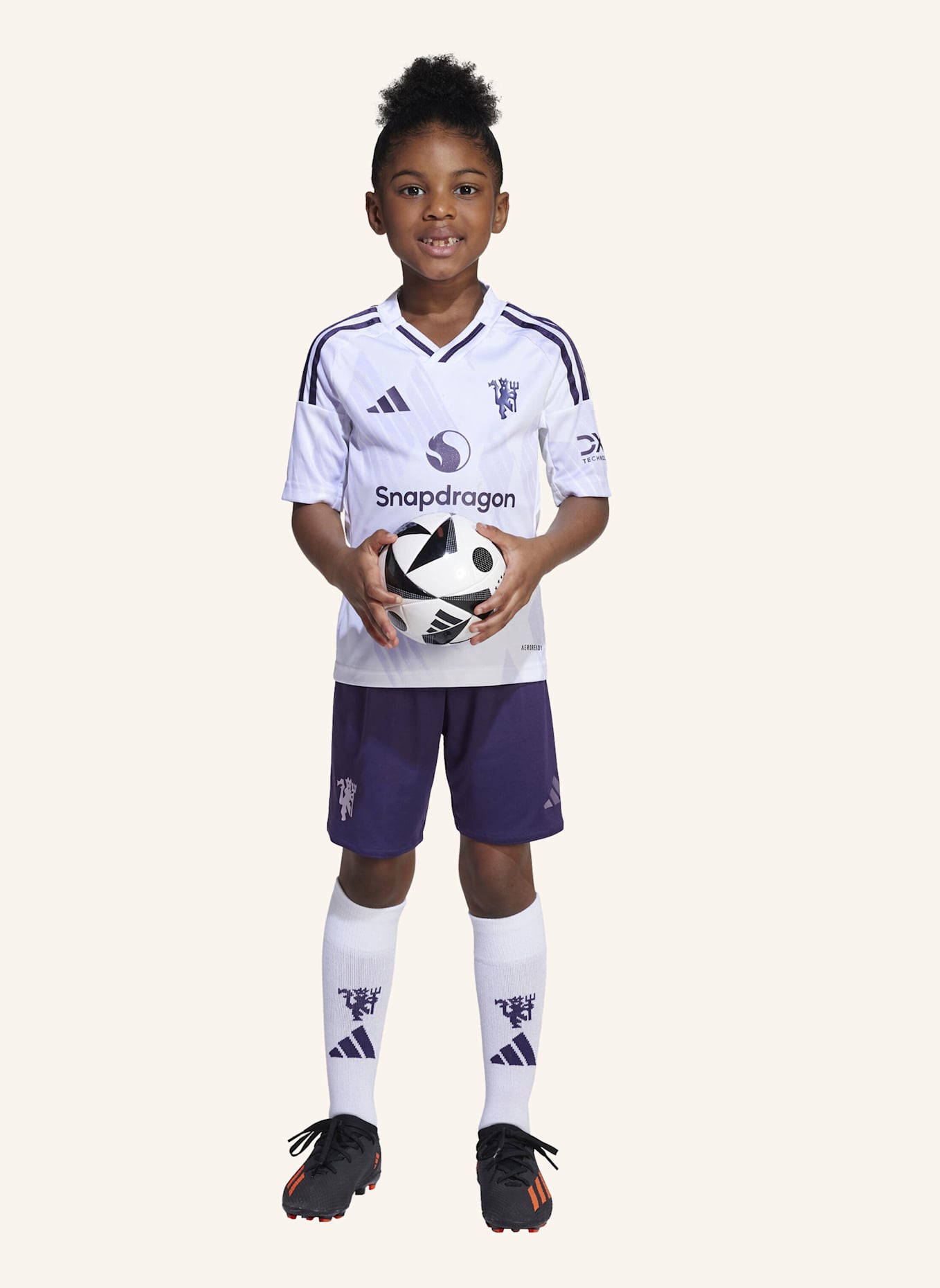 adidas MANCHESTER UNITED 25/26 KIDS MINI-AUSRÜSTUNG: WEISS