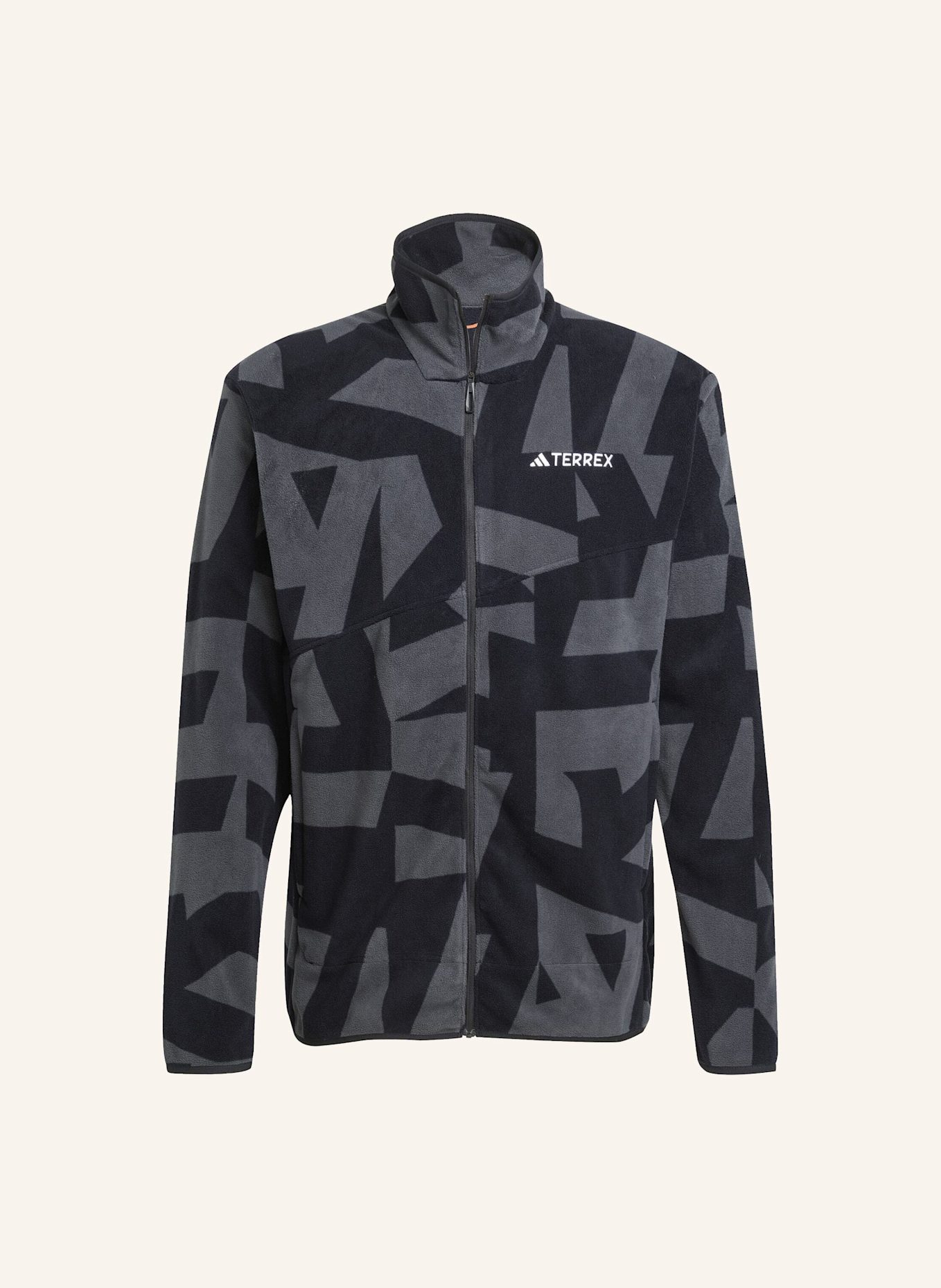 adidas TERREX Fleecejacke TERREX MULTI PRINTED FULL ZIP: SCHWARZ/ GRAU