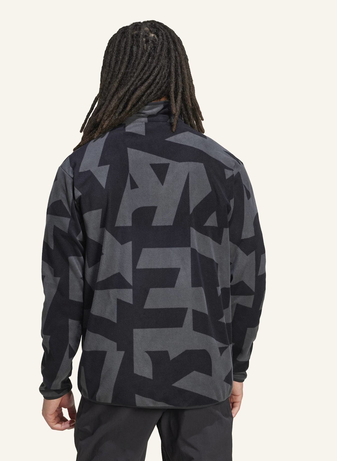 adidas TERREX Fleecejacke TERREX MULTI PRINTED FULL ZIP: SCHWARZ/ GRAU