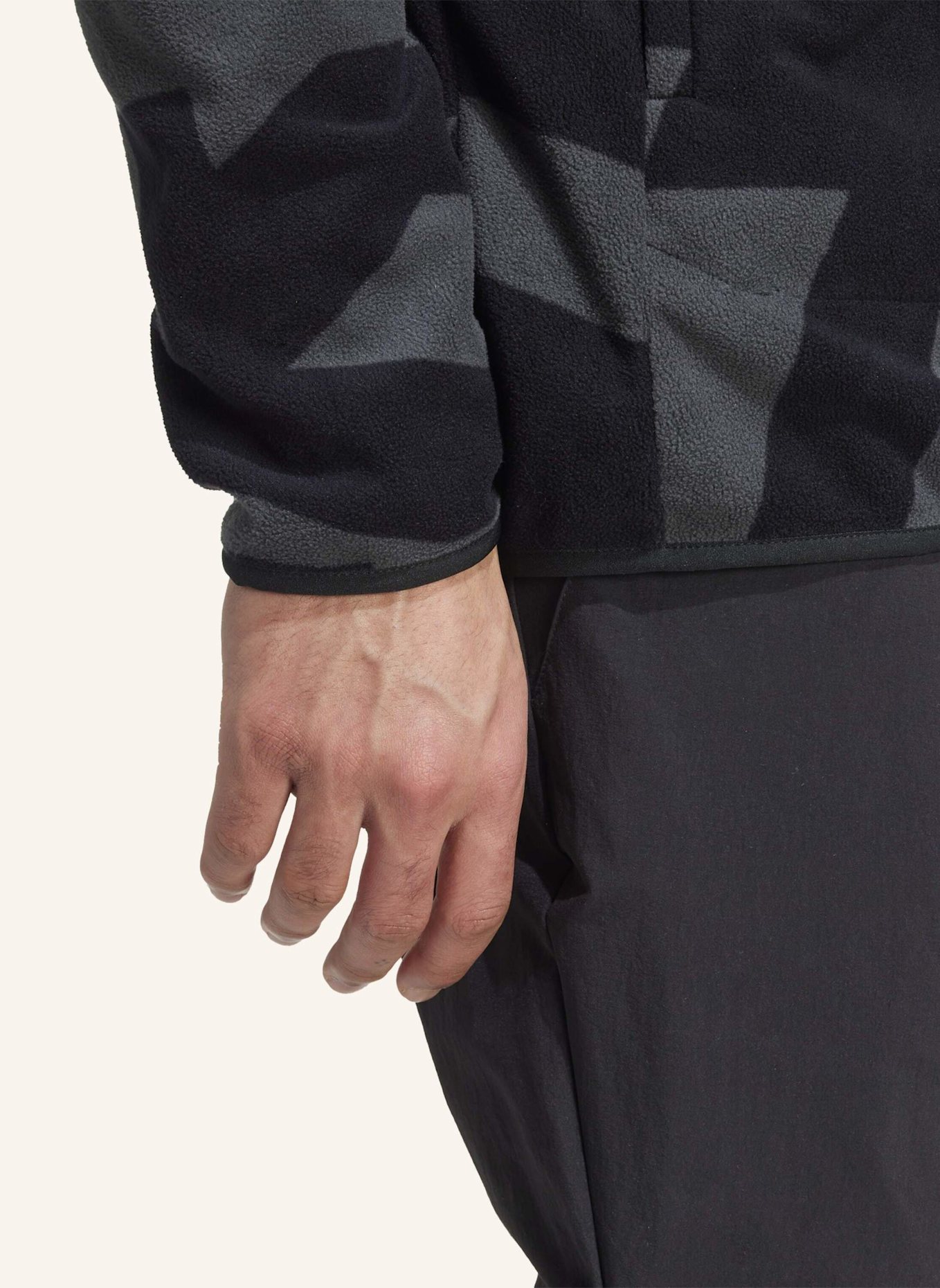 adidas TERREX Fleecejacke TERREX MULTI PRINTED FULL ZIP: SCHWARZ/ GRAU