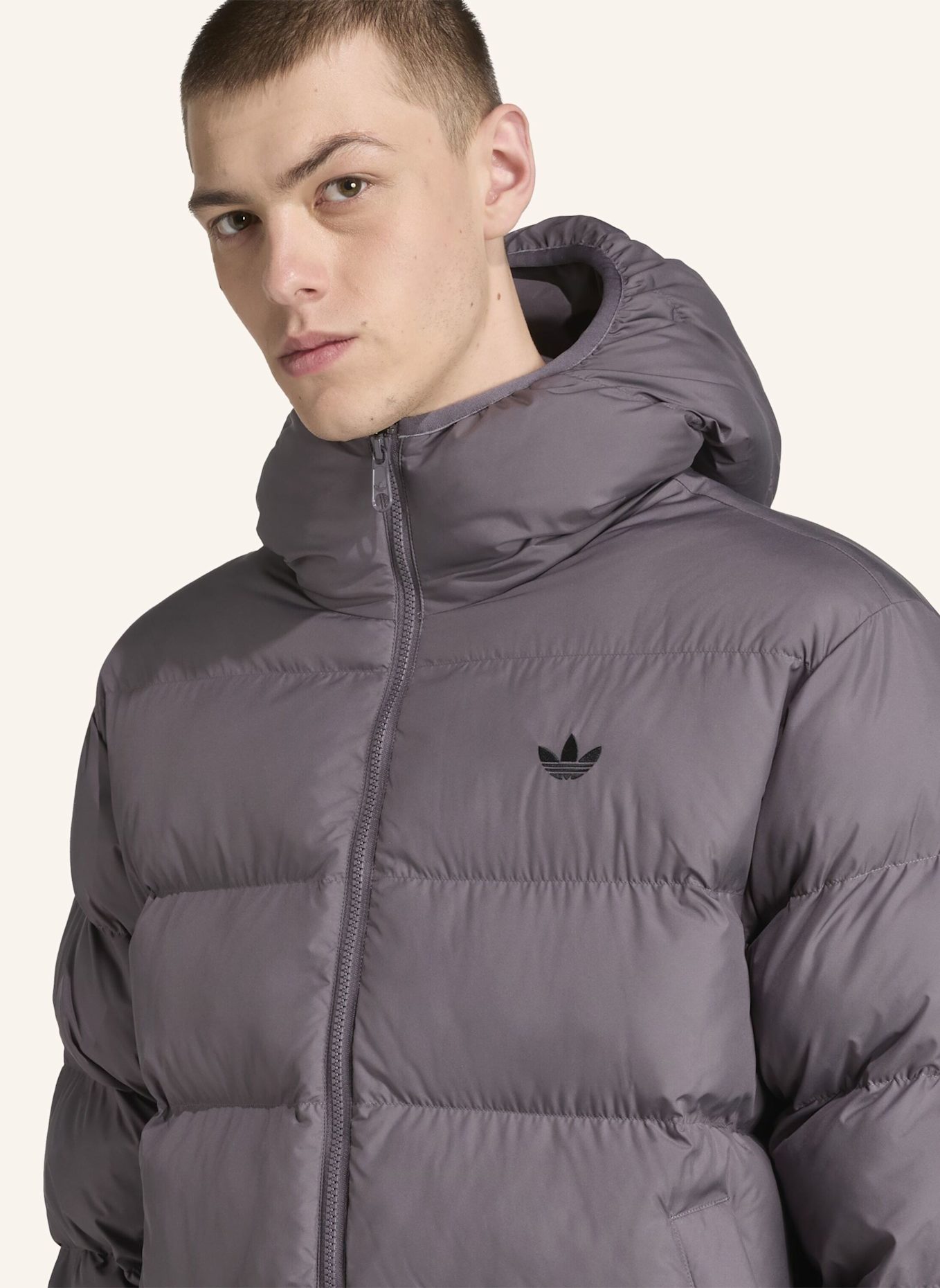 adidas Originals TONAL HOODED PUFFER JACKE: GRAU