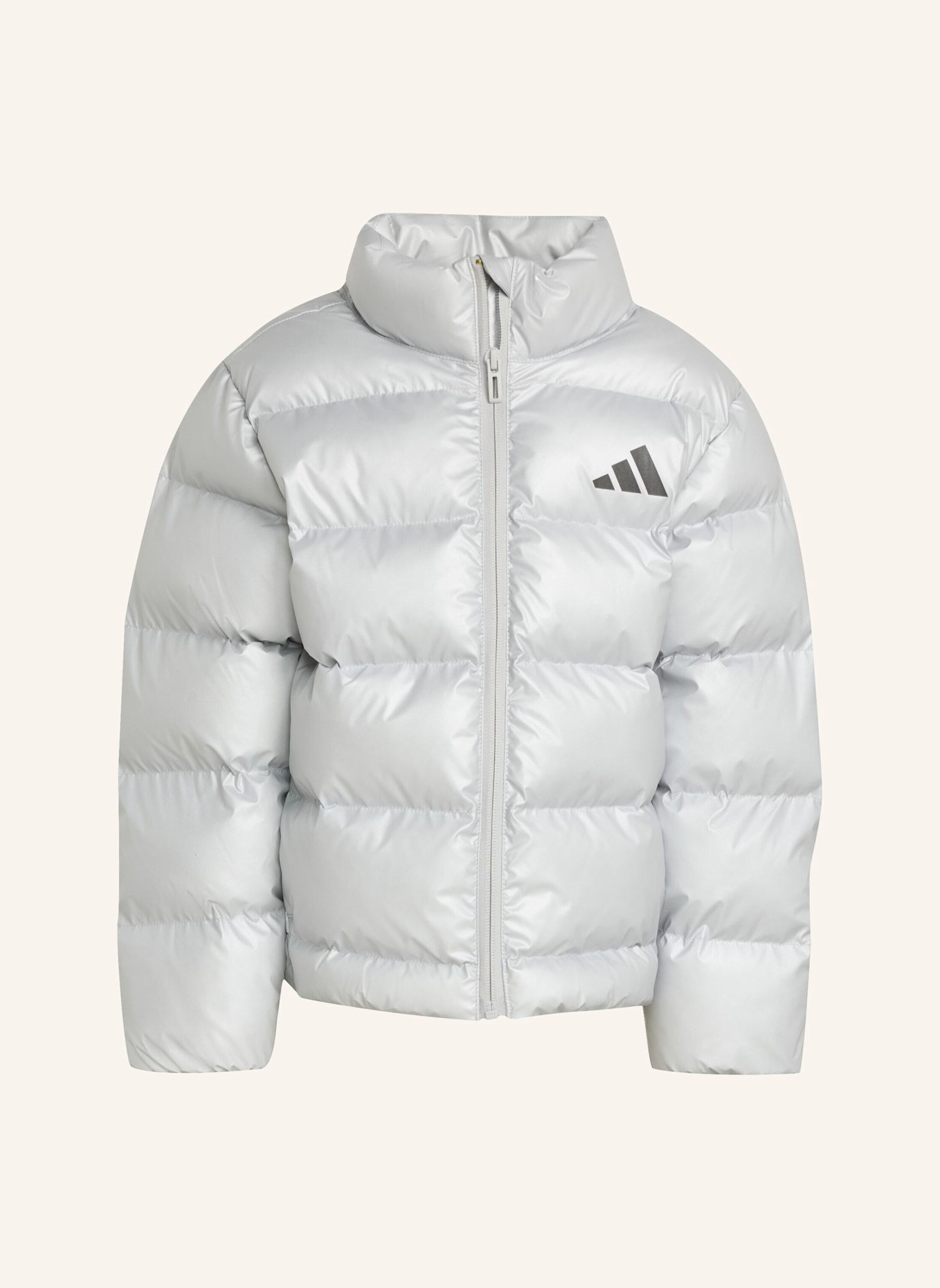 adidas KUNSTDAUNEN GLAM JACKE KINDER: SILBER/ SCHWARZ