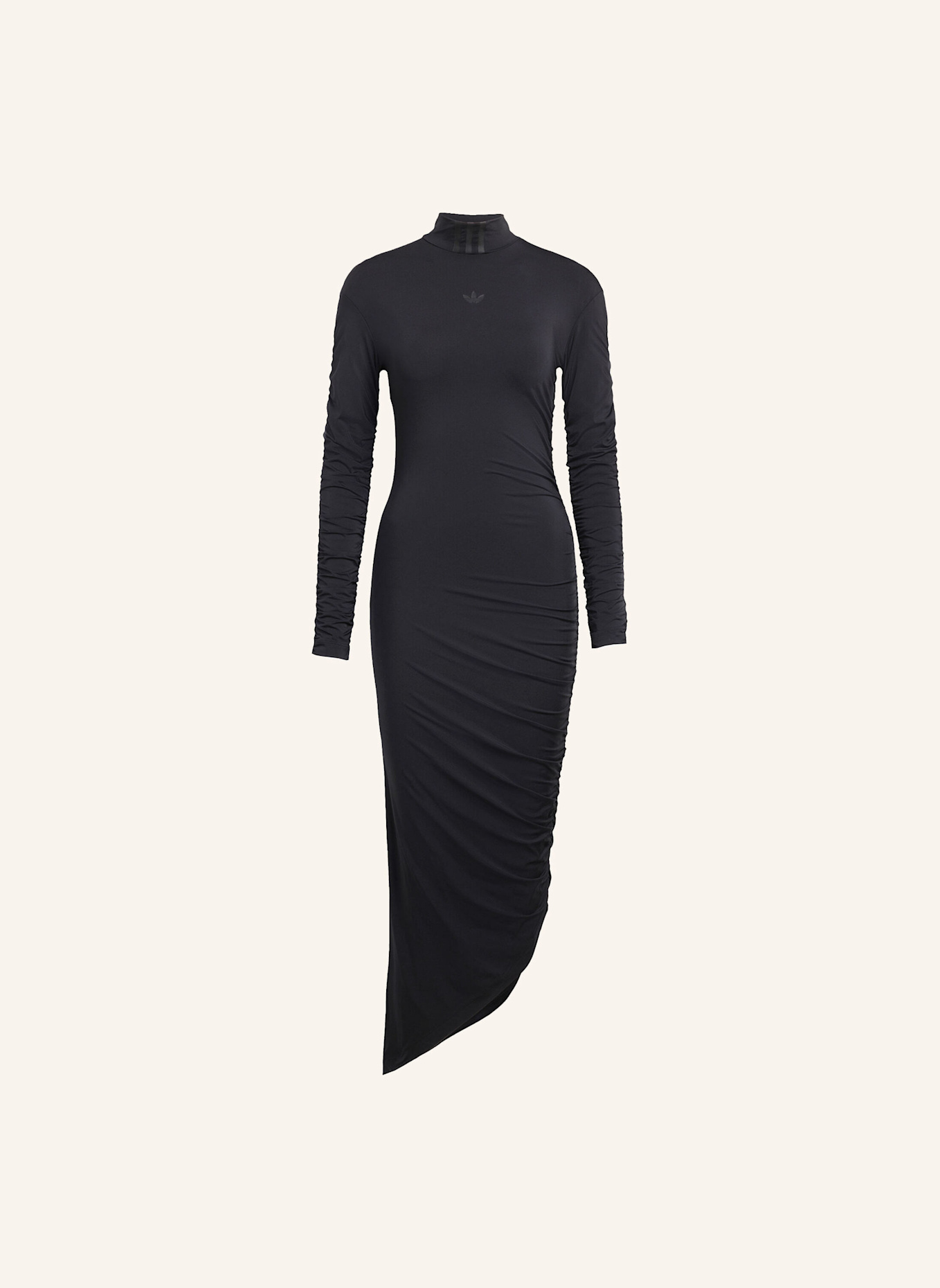 adidas Originals MAXIKLEID MIT RÜSCHEN: SCHWARZ