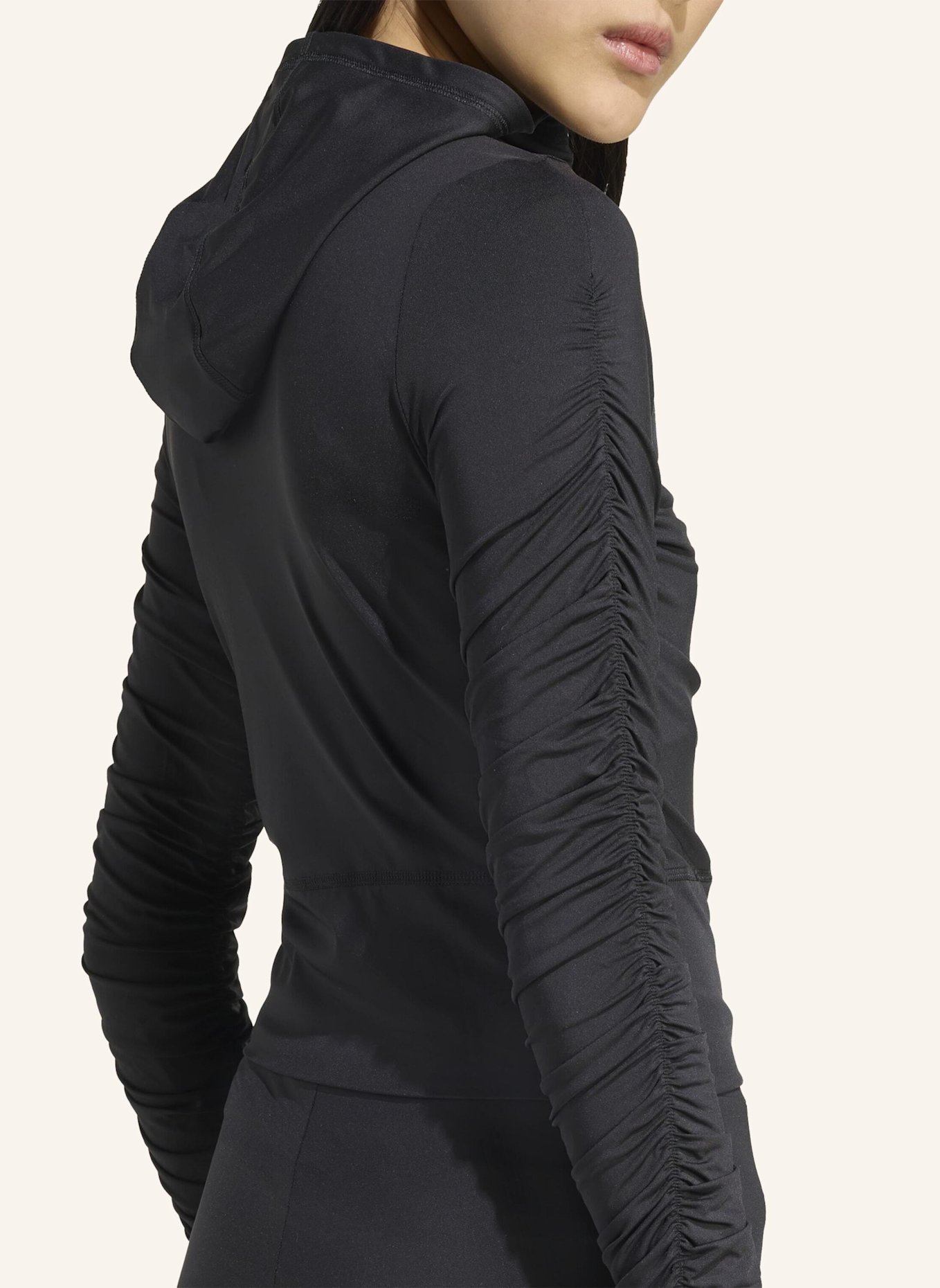 adidas Originals TRACK TOP MIT RÜSCHEN: SCHWARZ