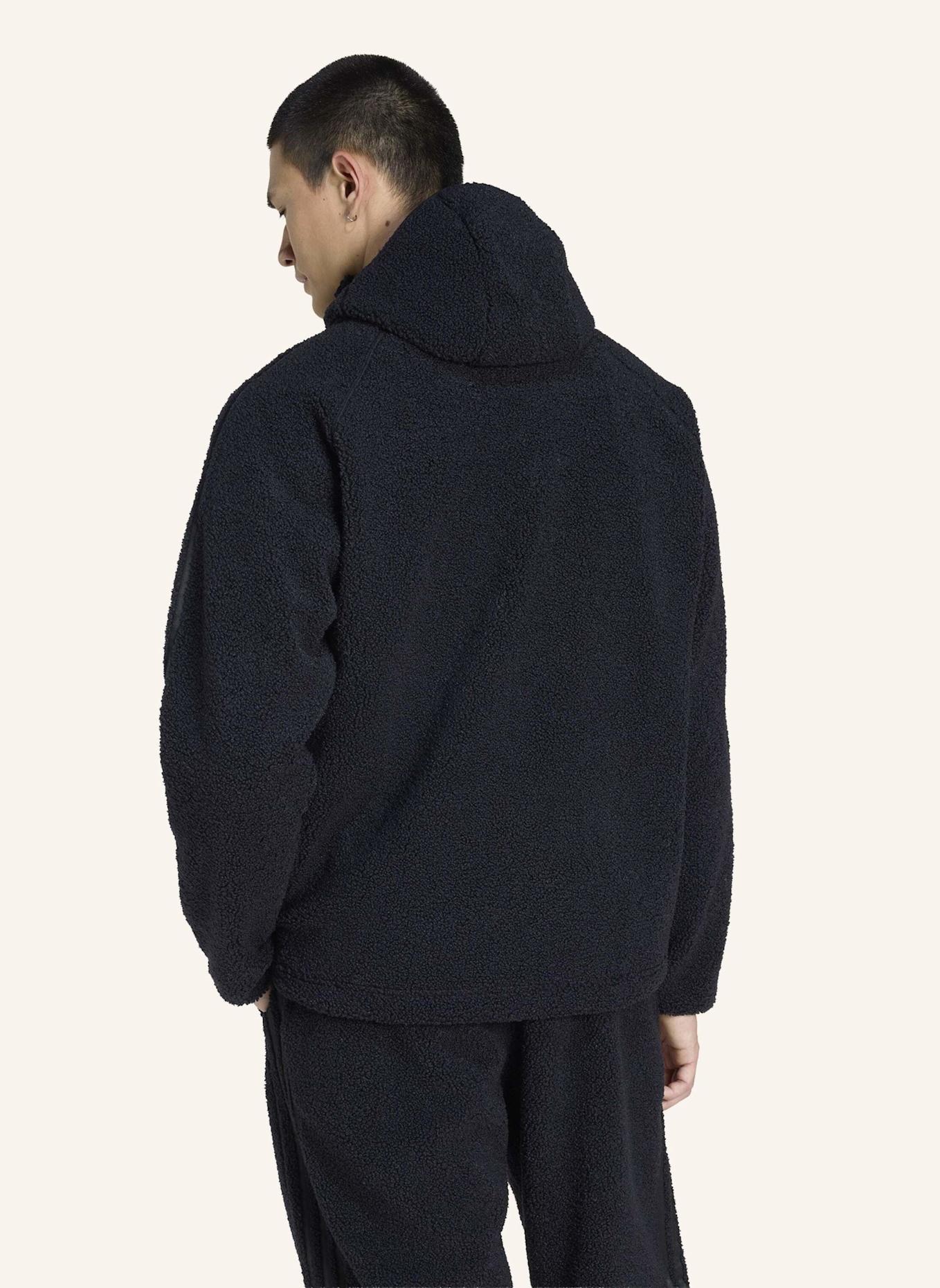 adidas Originals BORG FLEECE TEAMGEIST 1/4 ZIP HOODIE: SCHWARZ