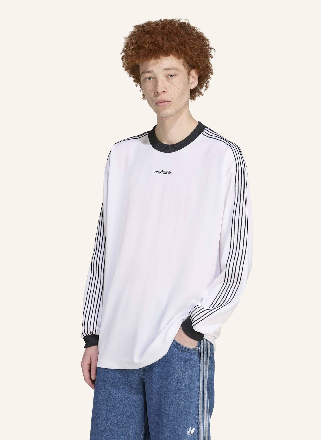 adidas Originals LANGÄRMELIGES TRIKOT: WEISS