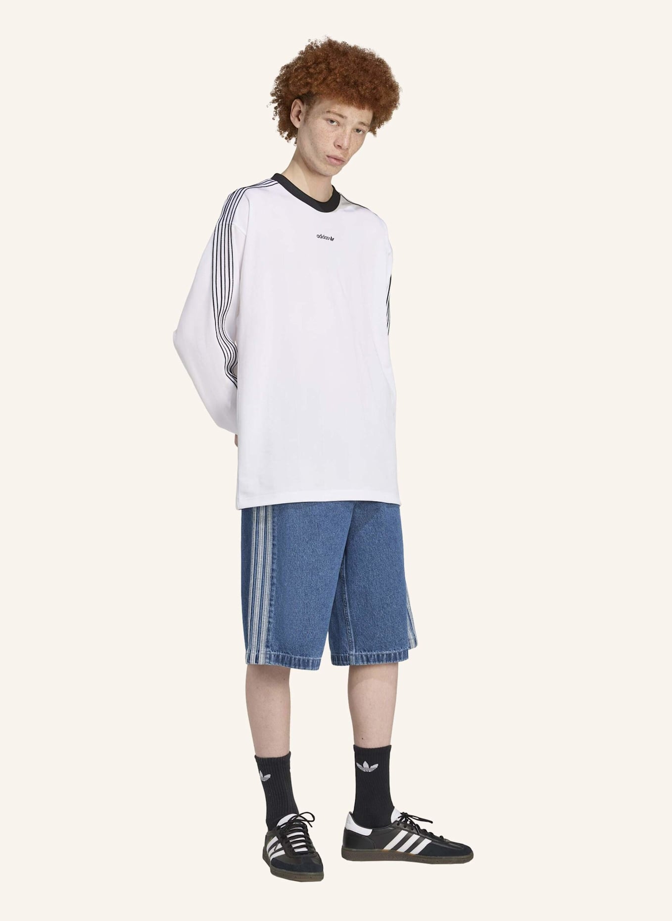 adidas Originals LANGÄRMELIGES TRIKOT: WEISS