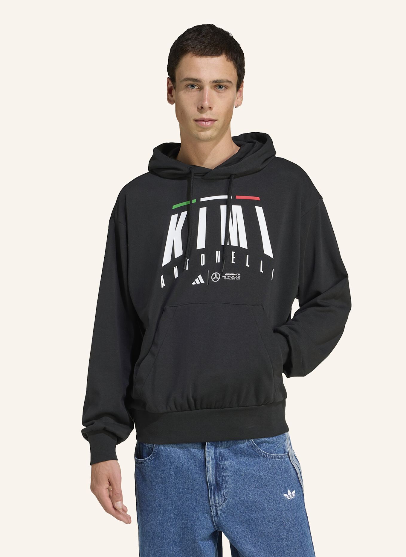 adidas MERCEDES - AMG PETRONAS FORMULA ONE TEAM KIMI ANTONELLI HOODIE: SCHWARZ