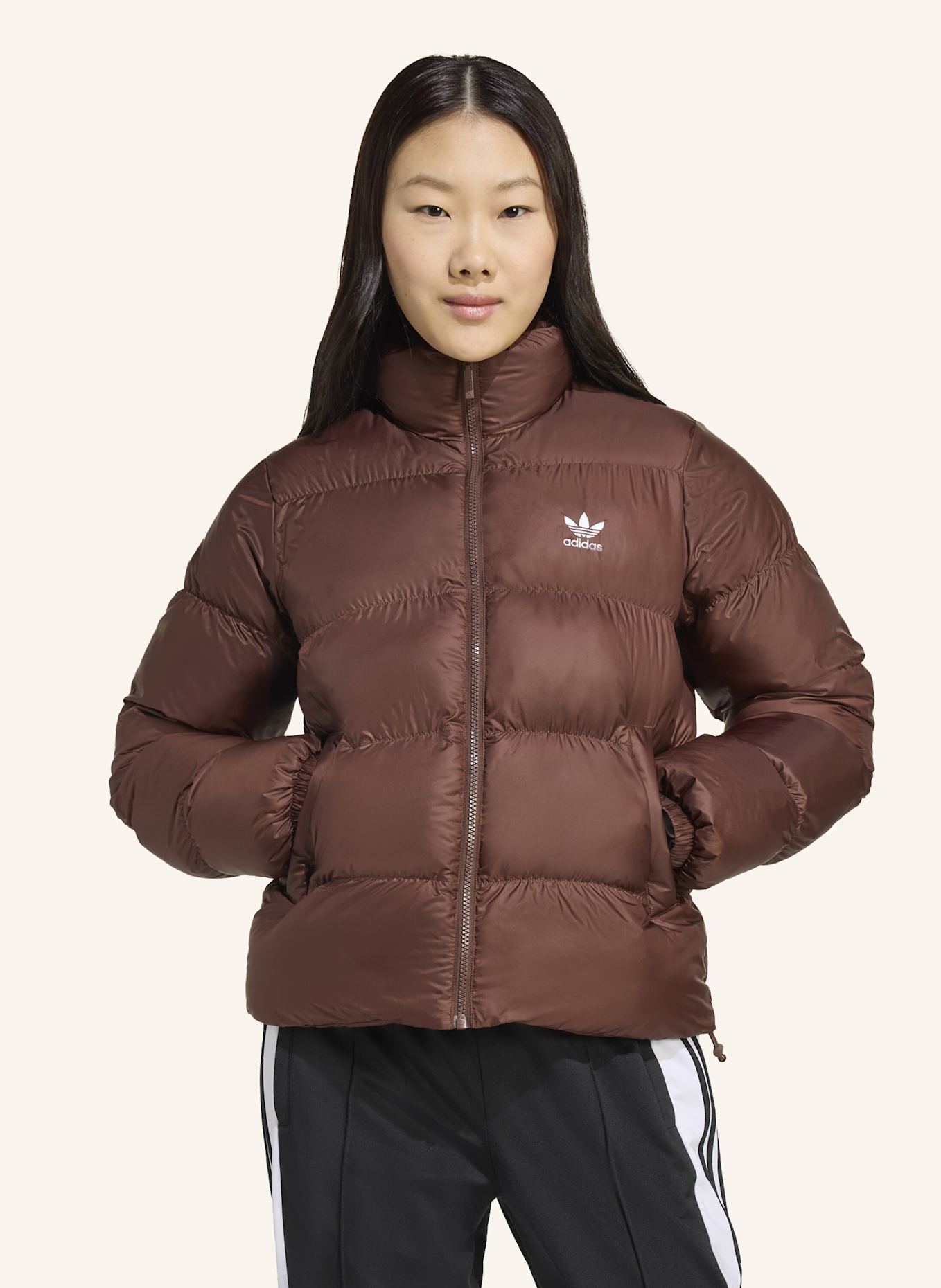 adidas Originals ADICOLOR SHORT PUFFER JACKE: BRAUN