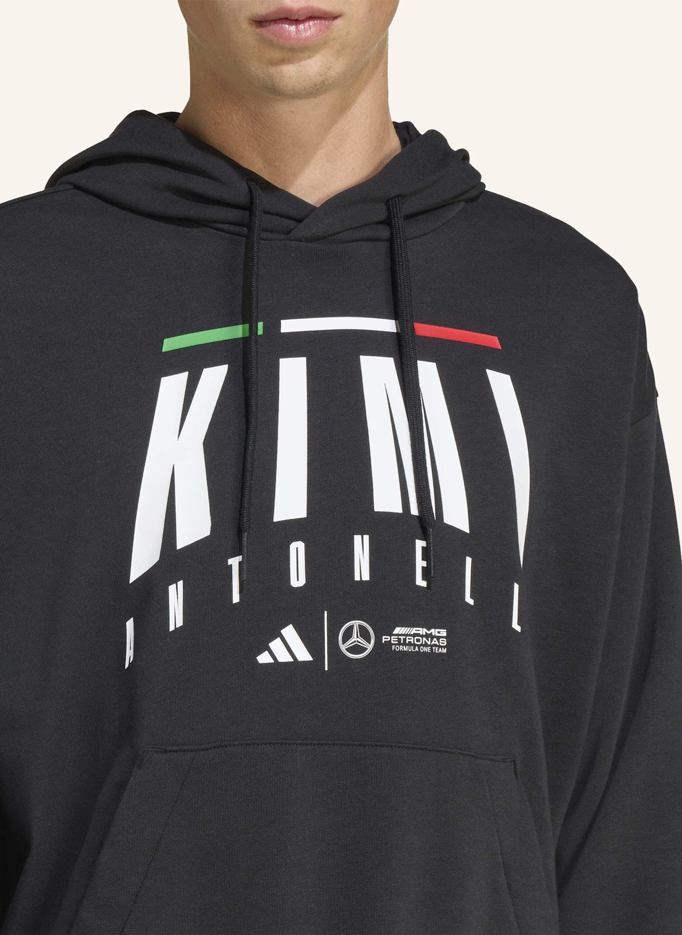 adidas MERCEDES - AMG PETRONAS FORMULA ONE TEAM KIMI ANTONELLI HOODIE: SCHWARZ