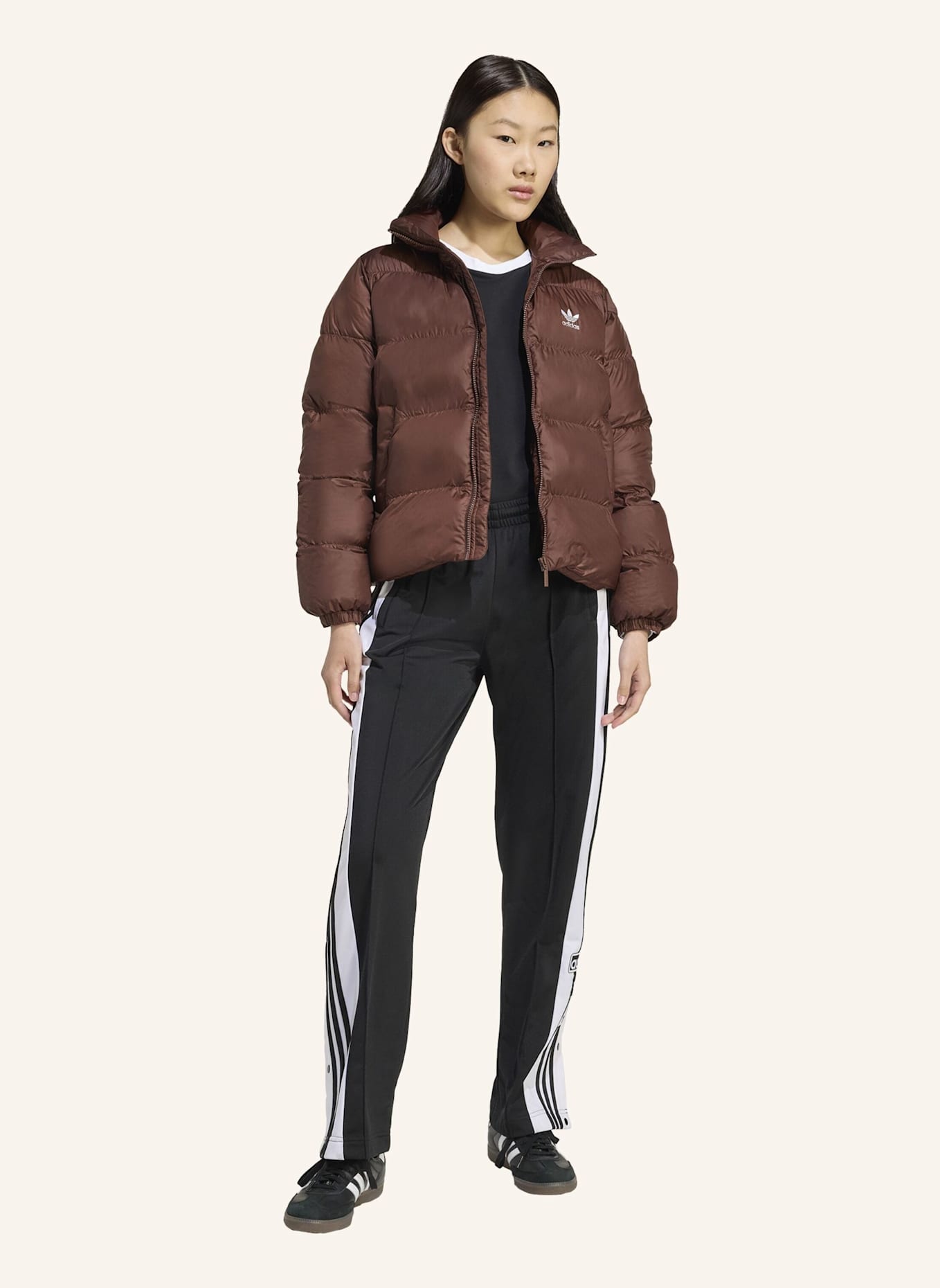 adidas Originals ADICOLOR SHORT PUFFER JACKE: BRAUN