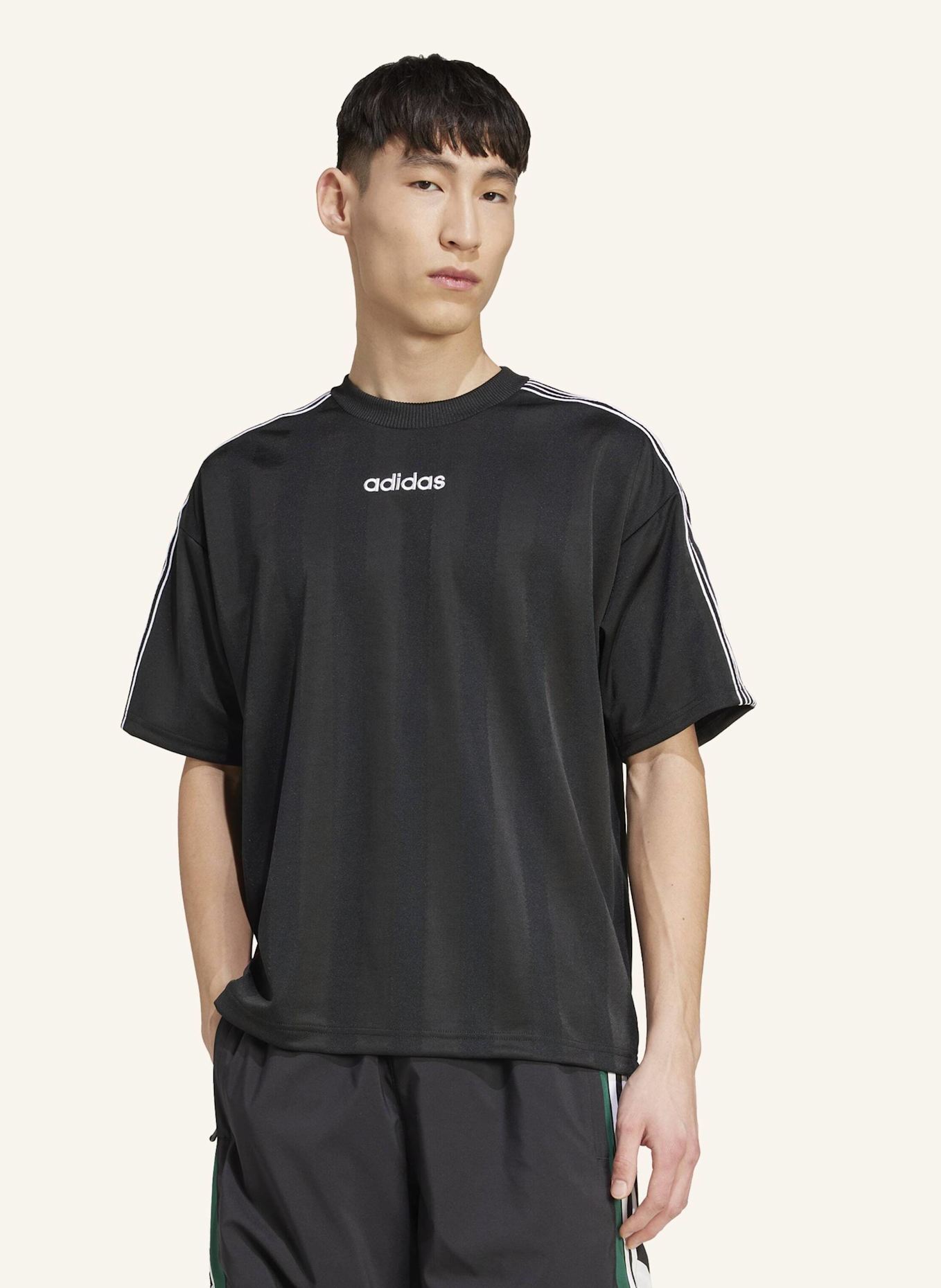 adidas Originals 90S STRIPE TRIKOT: SCHWARZ