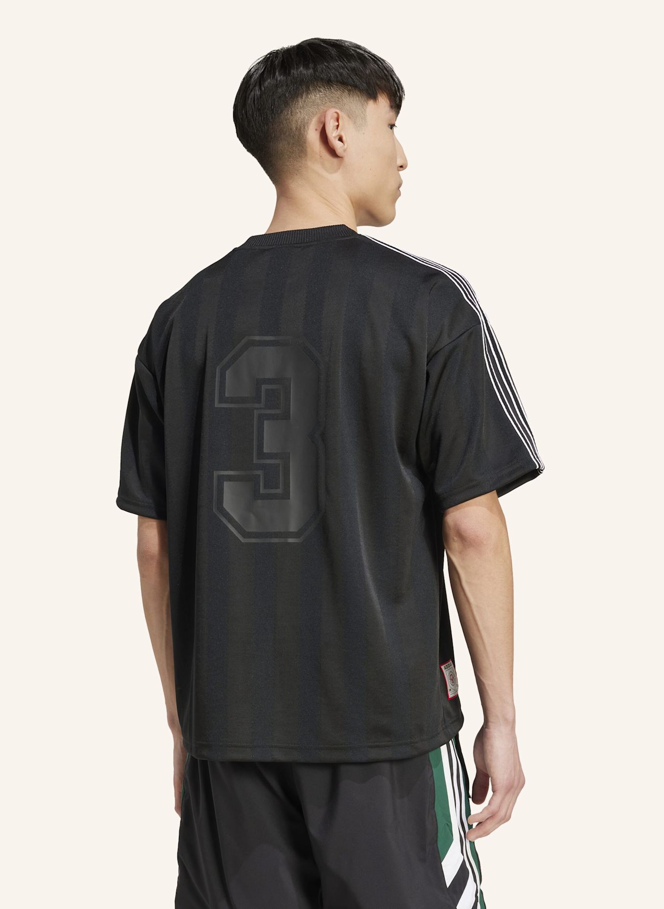 adidas Originals 90S STRIPE TRIKOT: SCHWARZ