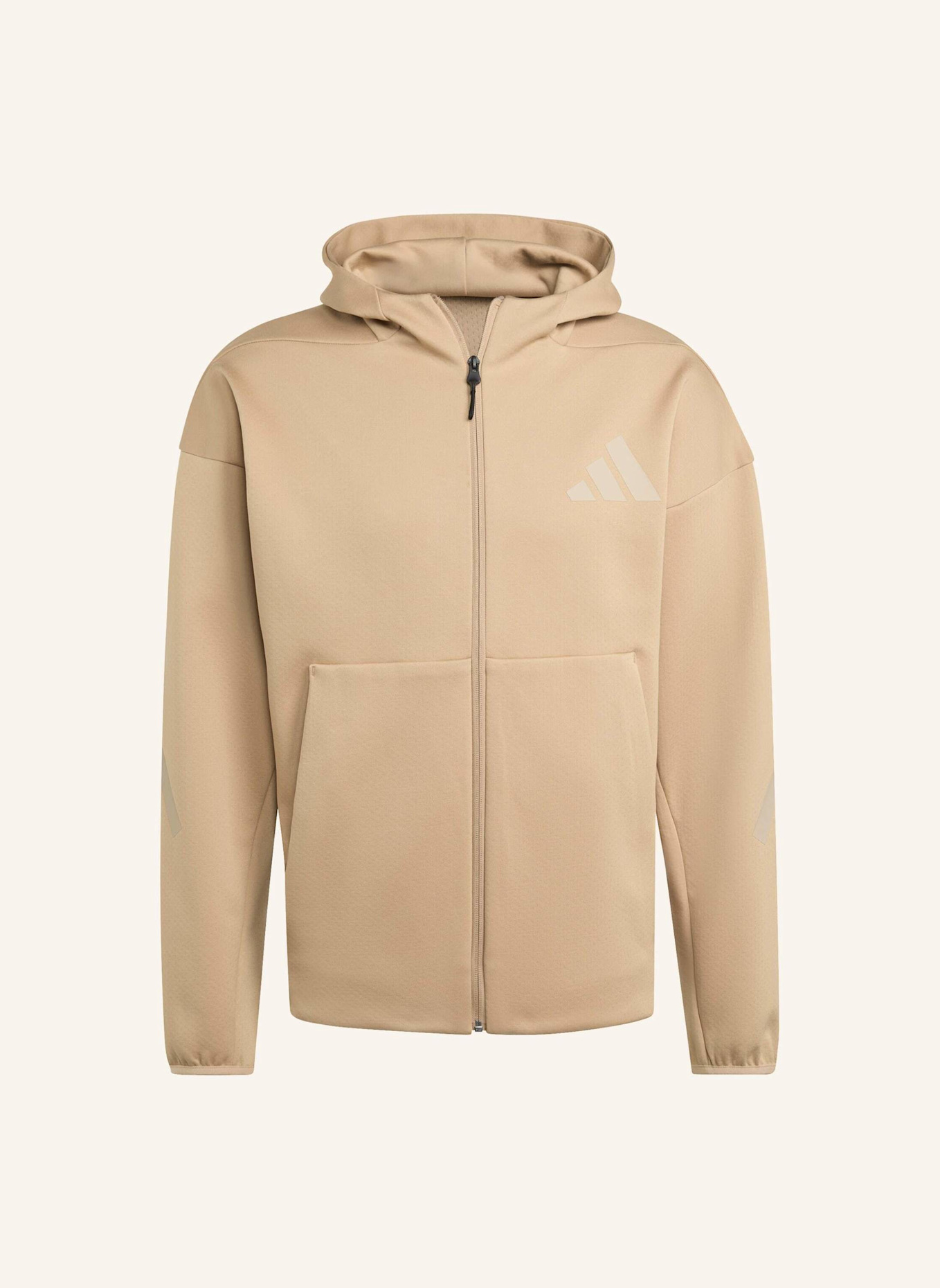 adidas Sweatjacke Z.N.E.: BEIGE/ BRAUN