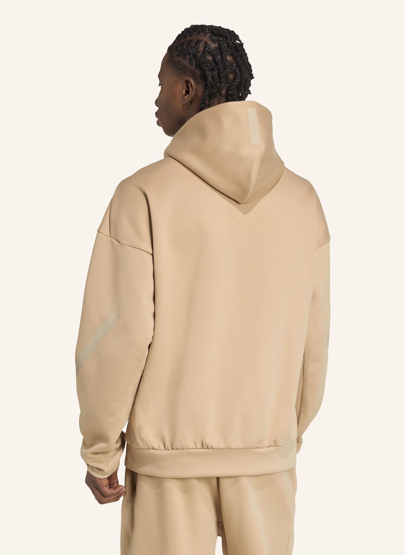 adidas Sweatjacke Z.N.E.: BEIGE/ BRAUN