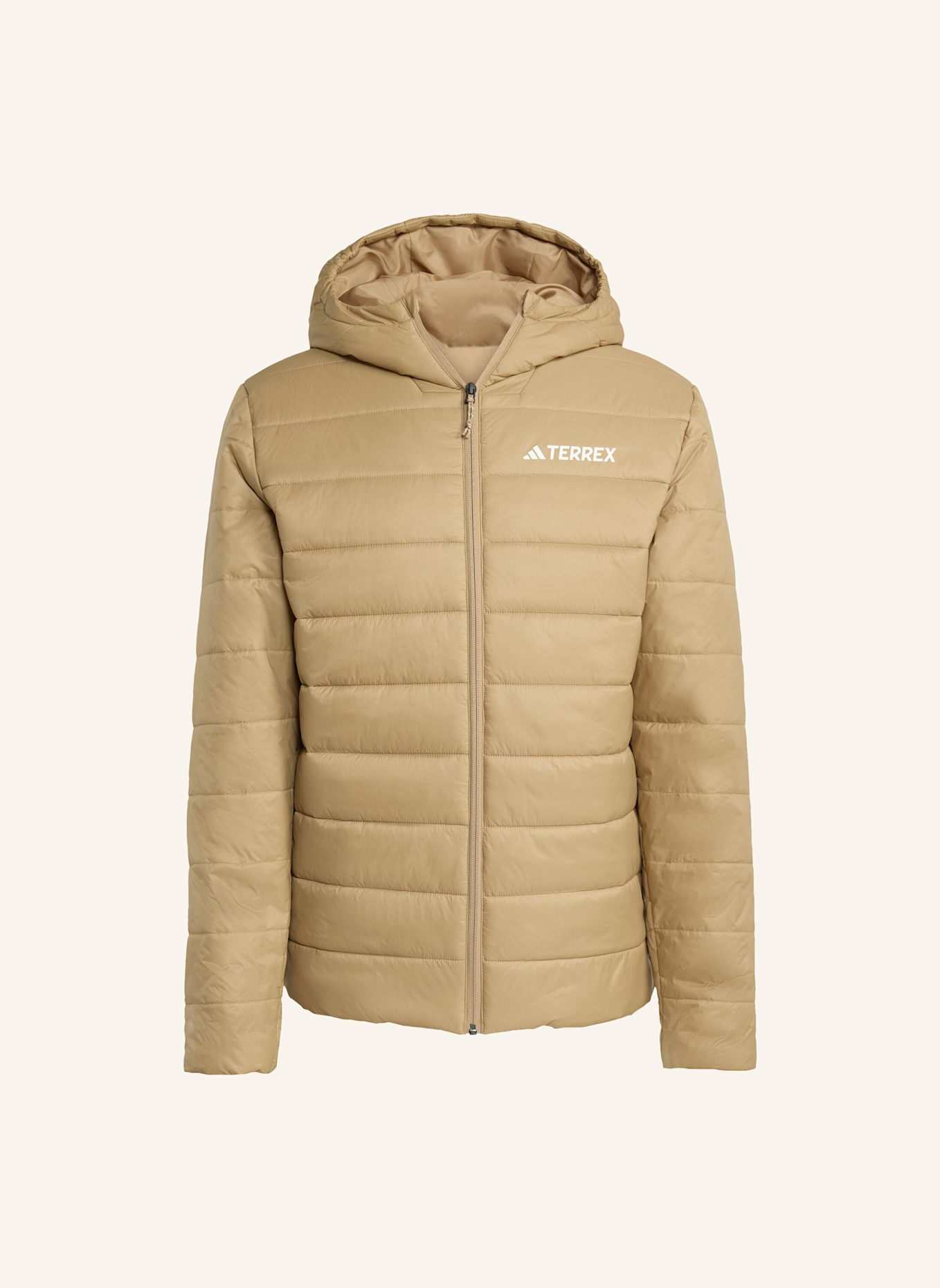 adidas TERREX TERREX MULTI ESSENTIALS CLIMAWARM ISOLIERTE KAPUZENJACKE: BRAUN