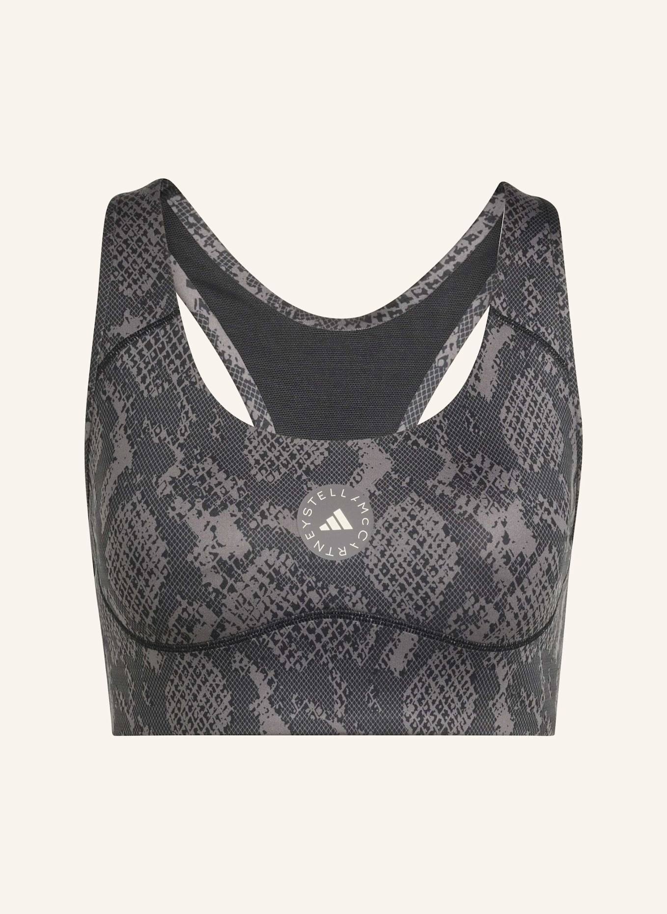 adidas by Stella McCartney Sport-BH ADIDAS BY STELLA MCCARTNEY mit Mesh: GRAU/ SCHWARZ
