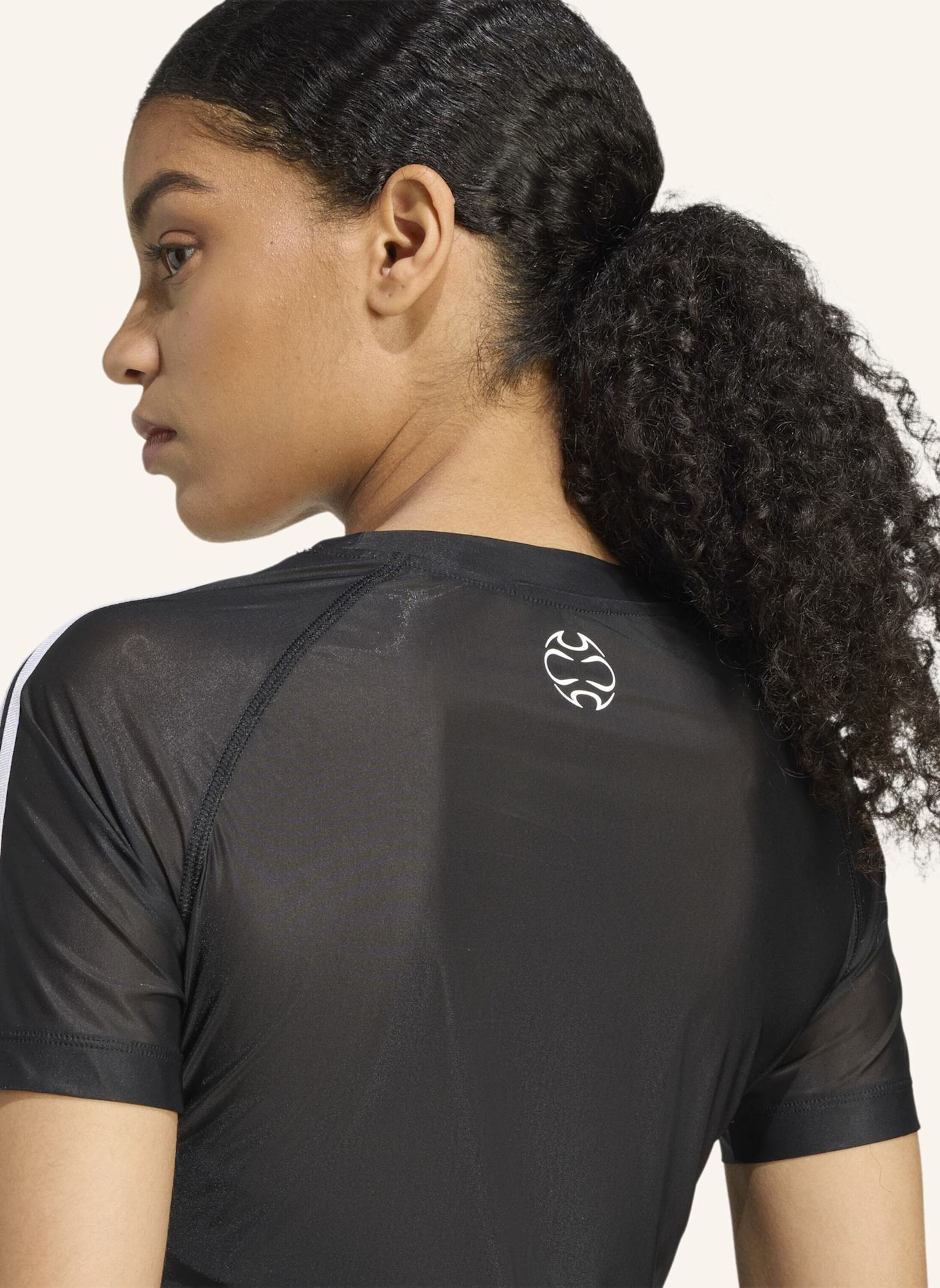 adidas Originals ADILENIUM SAISON 4 TEAMGEIST TIGHT SHEER T-SHIRT: SCHWARZ