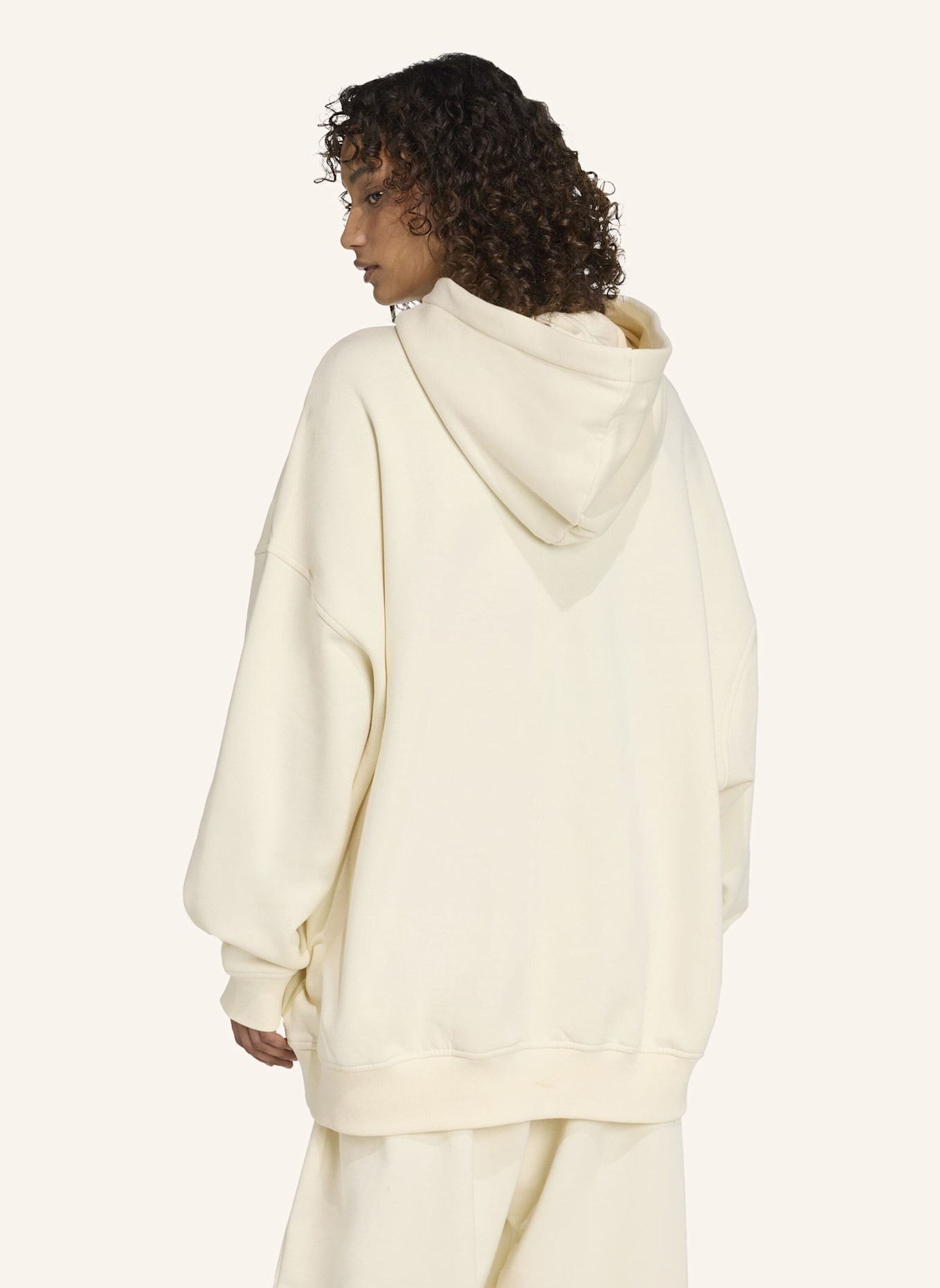 adidas Originals ESSENTIALS LINEAR OVERSIZED HOODIE: WEISS